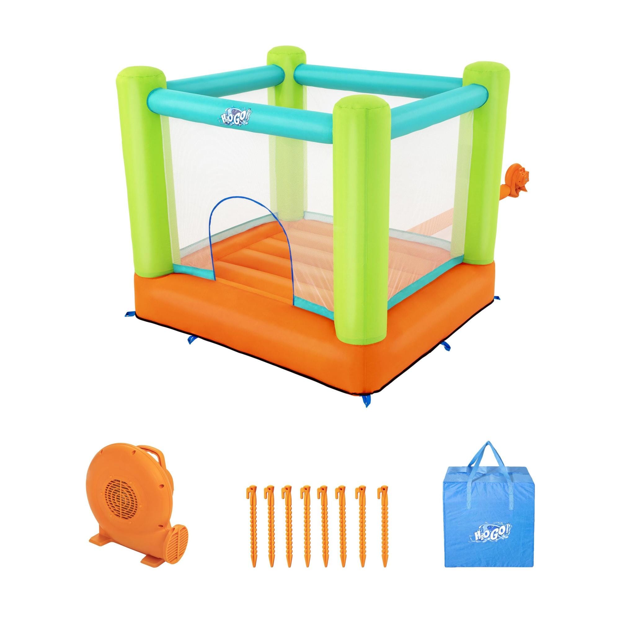 Jeux d'extérieur et trampoline Trampoline à air constant Jump and Soar™, 194 x 175 x 170 cm, 113 kg max, parois en maille, souffleur Bestway 1