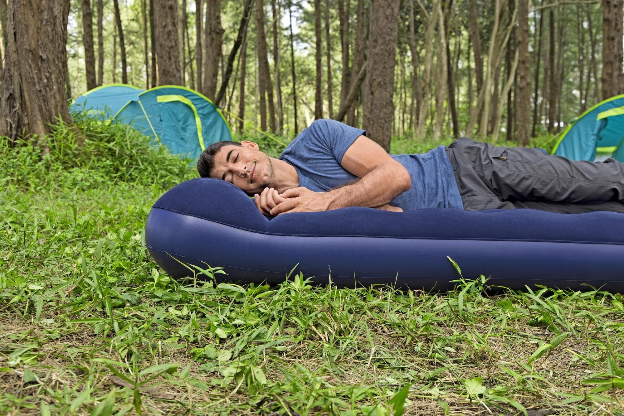 Matelas et mobilier gonflable Matelas gonflable 1 personne avec pompe à pied intégrée Bestway 1