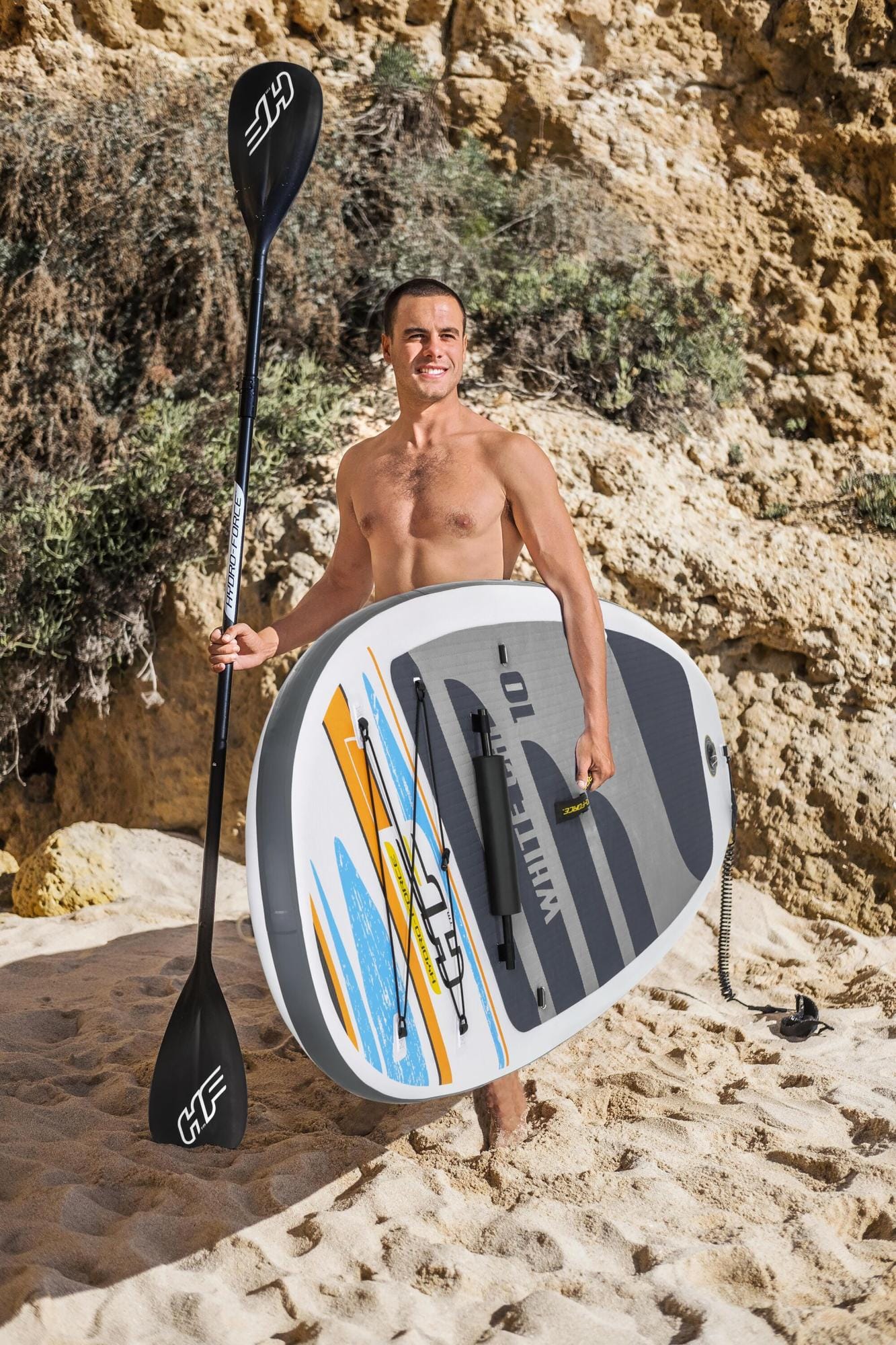 Bateaux, paddle et kayak Paddle SUP White Cap Hydro-Force™ 305 x 84 x 12 cm convertible en kayak avec siège, cale-pieds, pagaie et pompe Bestway 1