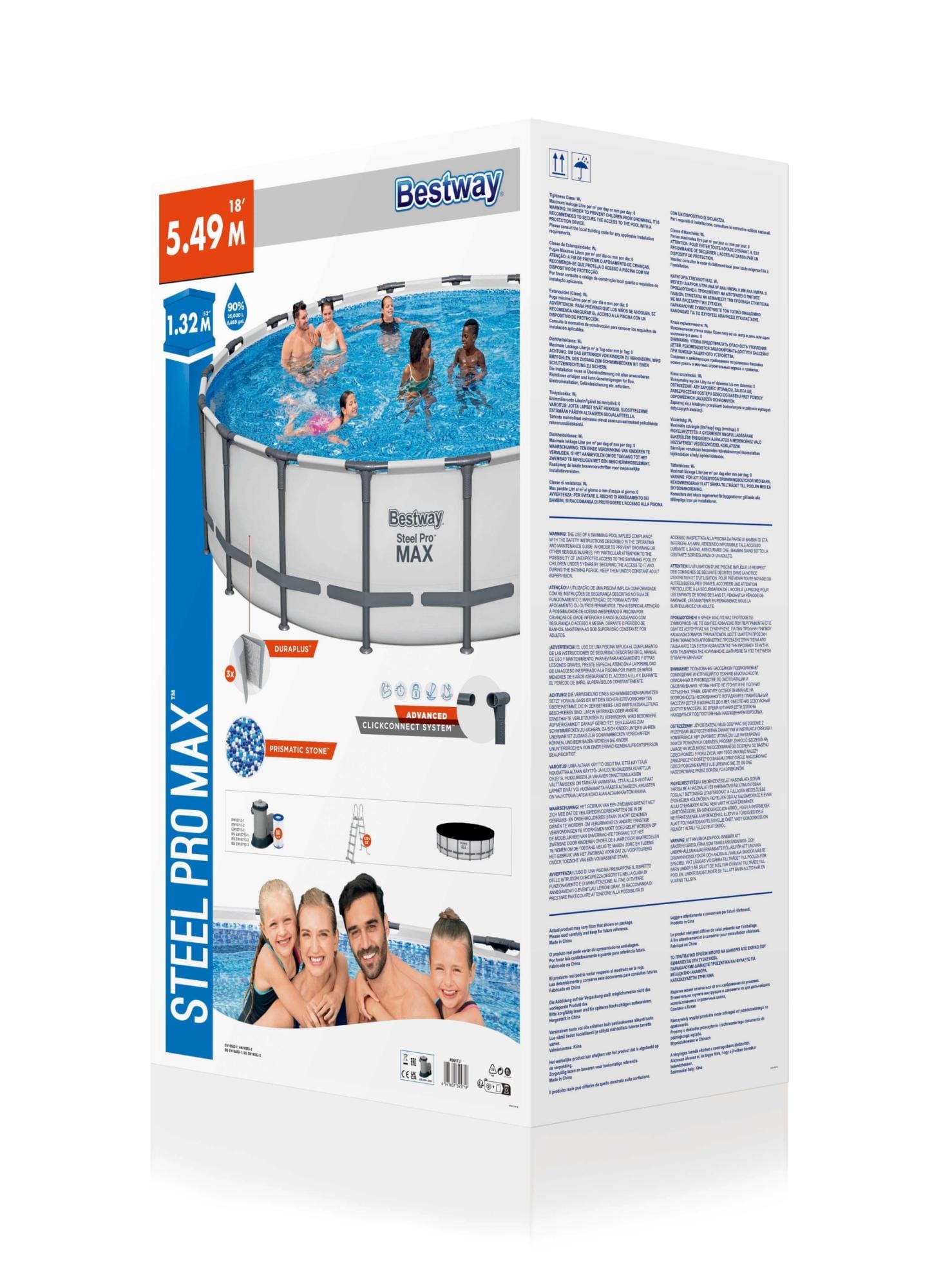 Piscine hors sol Piscine hors sol ronde Steel Pro Max 549 x 132 cm Bestway 4