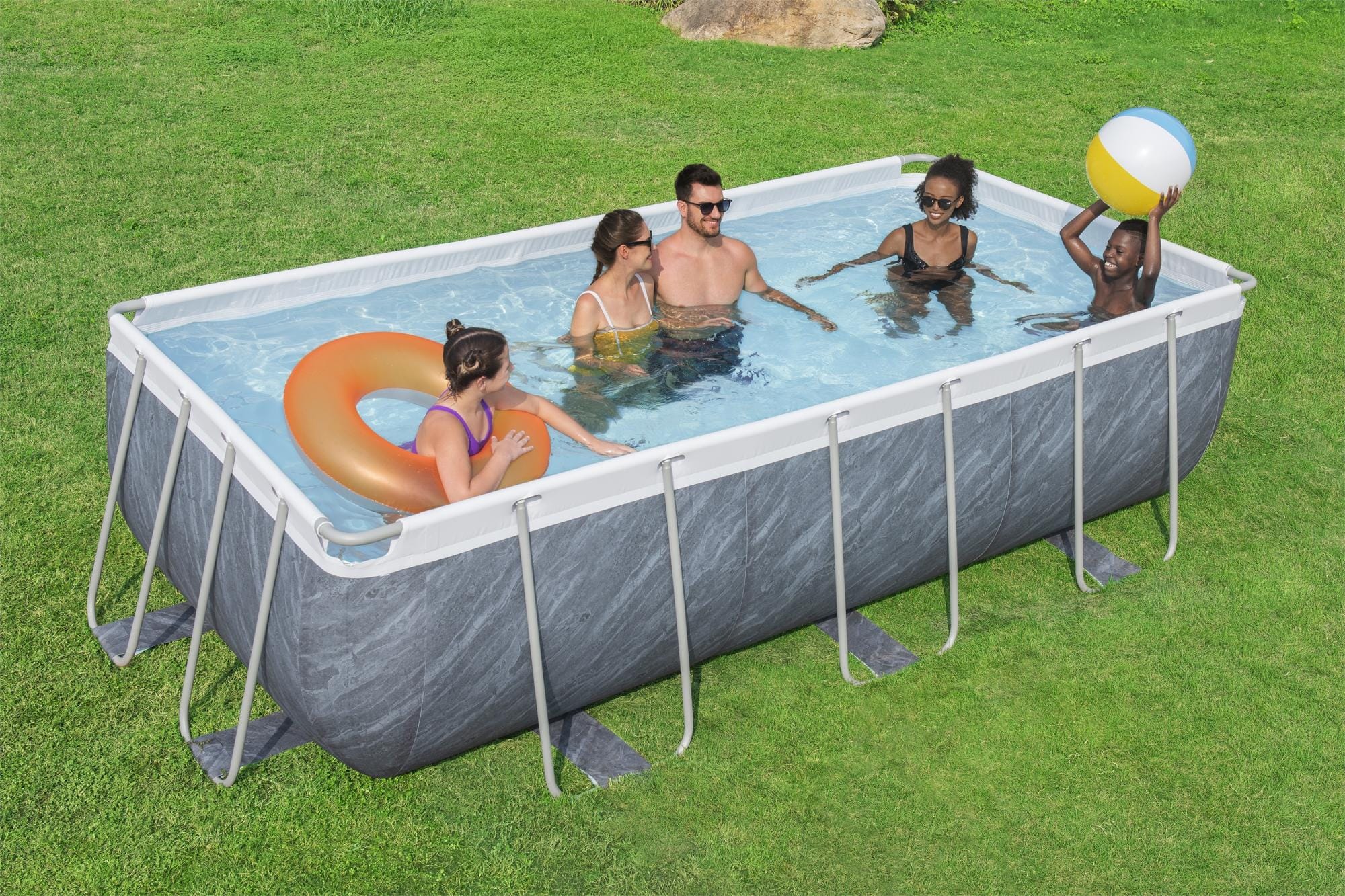 Piscines hors sol Piscine hors sol rectangle sans accessoire Power steel 404x201x100cm Bestway 3