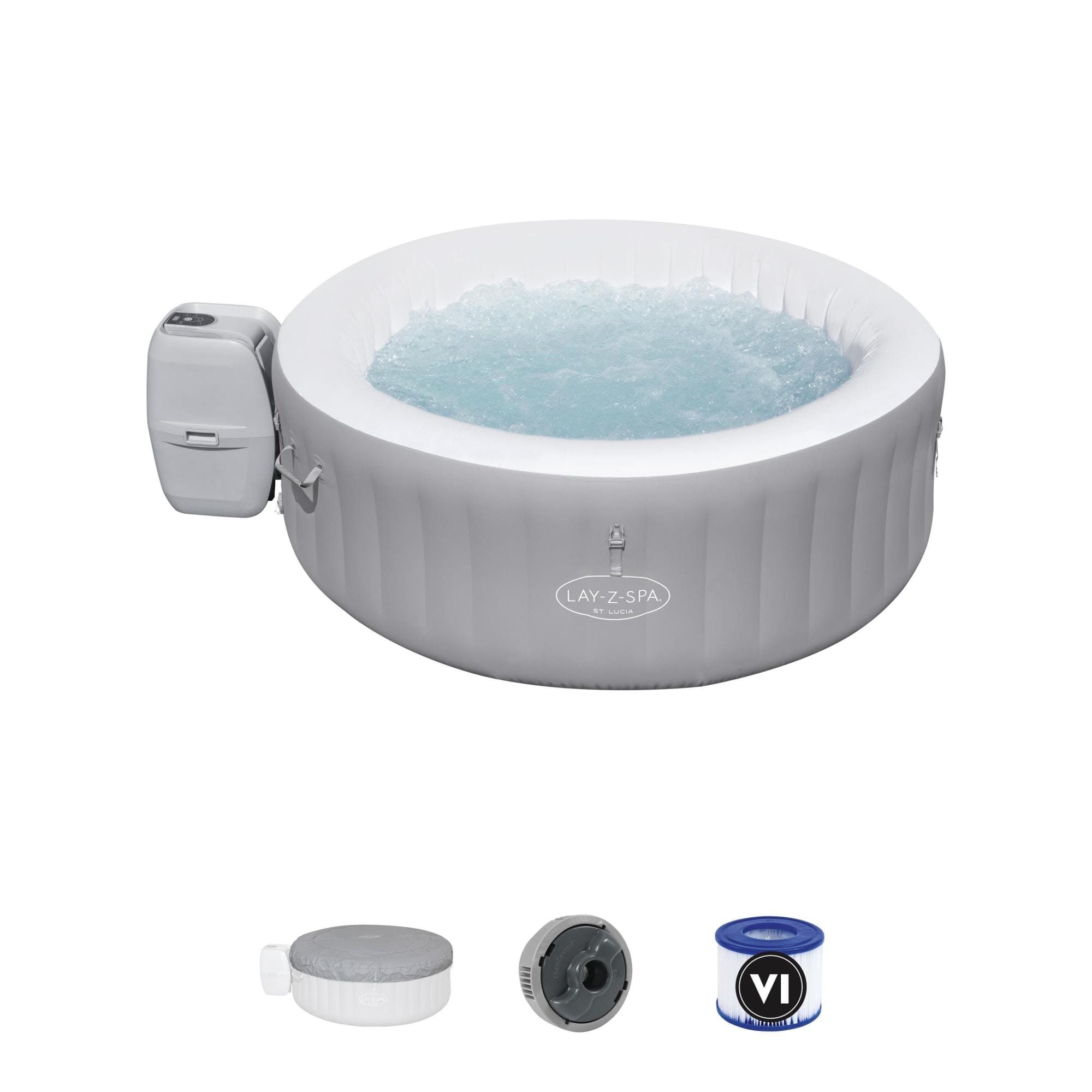 Spa Gonflable Spa gonflable rond St. Lucia AirJet Lay-Z-Spa 2-3 personnes Bestway 1