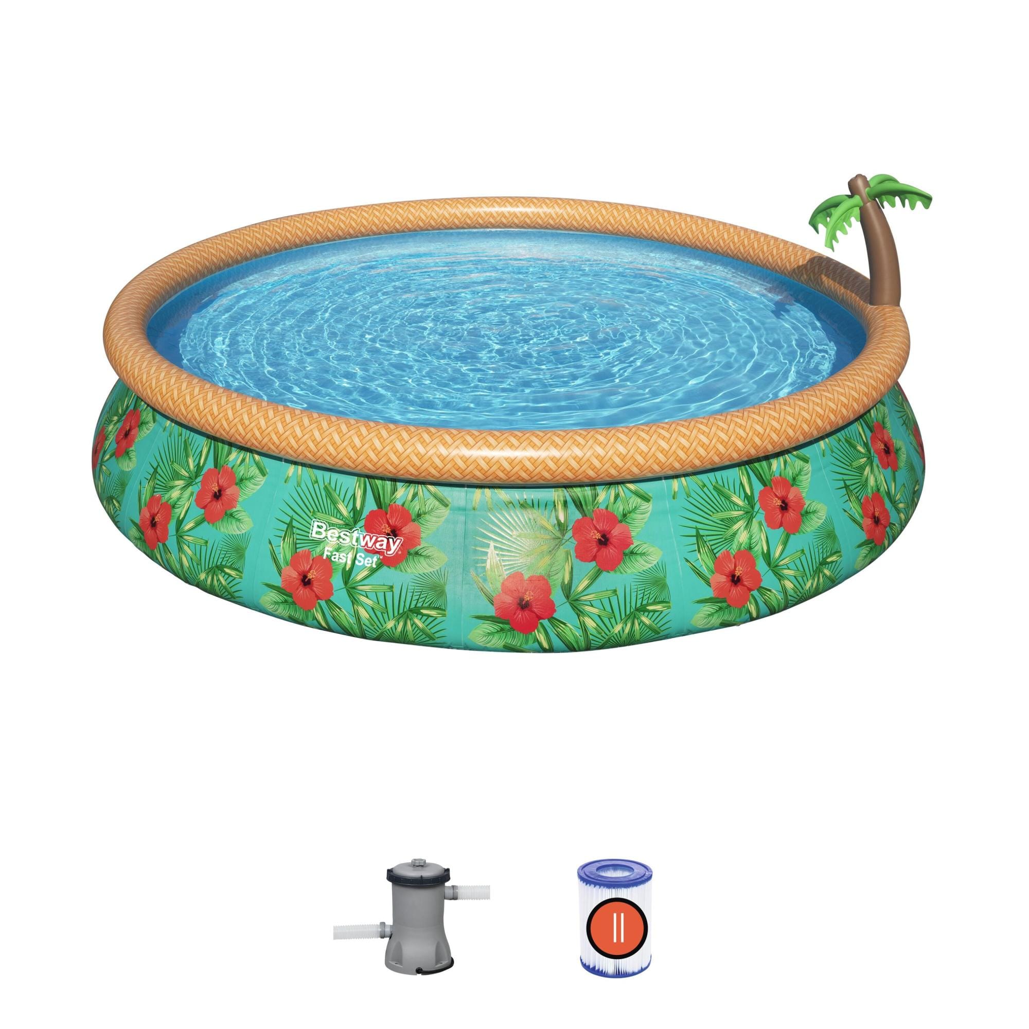 Piscine hors sol Piscine autoportante Fast Set ronde 457 x 84 cm avec filtration Bestway 1
