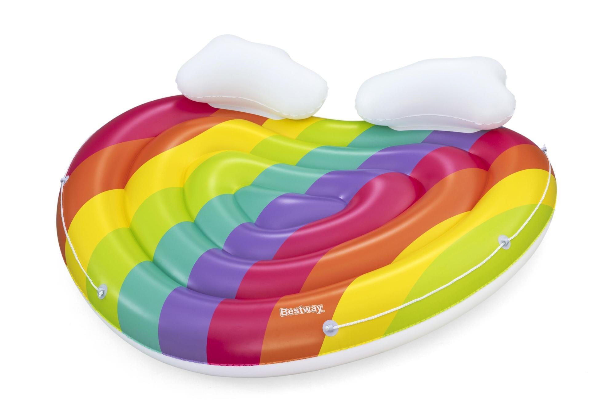 Jeux d'extérieur et trampoline Île gonflable Rainbow Dreams™ 2 personnes, 164 cm, design arc-en-ciel Bestway 1