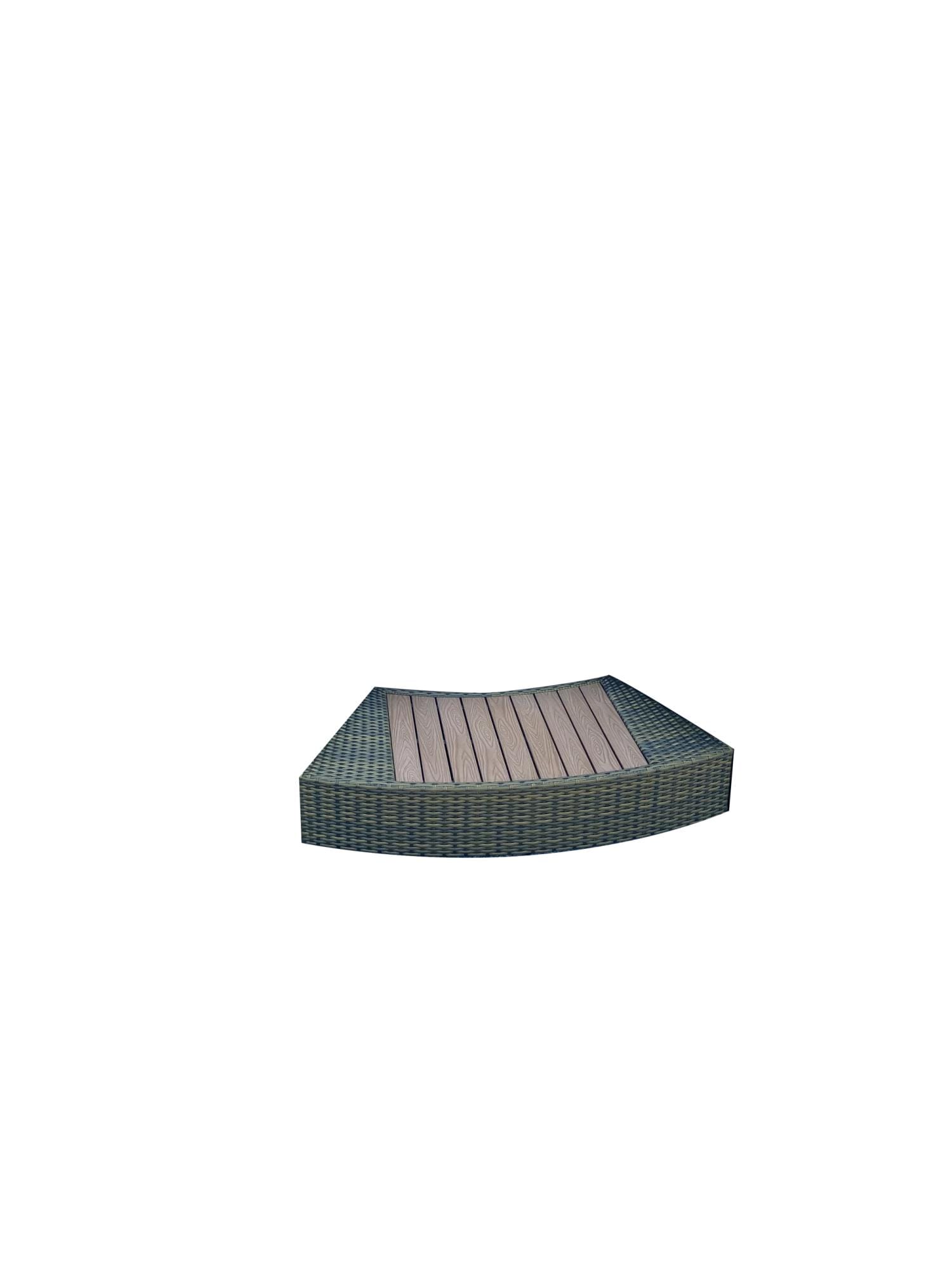 Accessoires piscine et spa Habillage spa rond en rotin gris anthracite 180cm Bestway 2