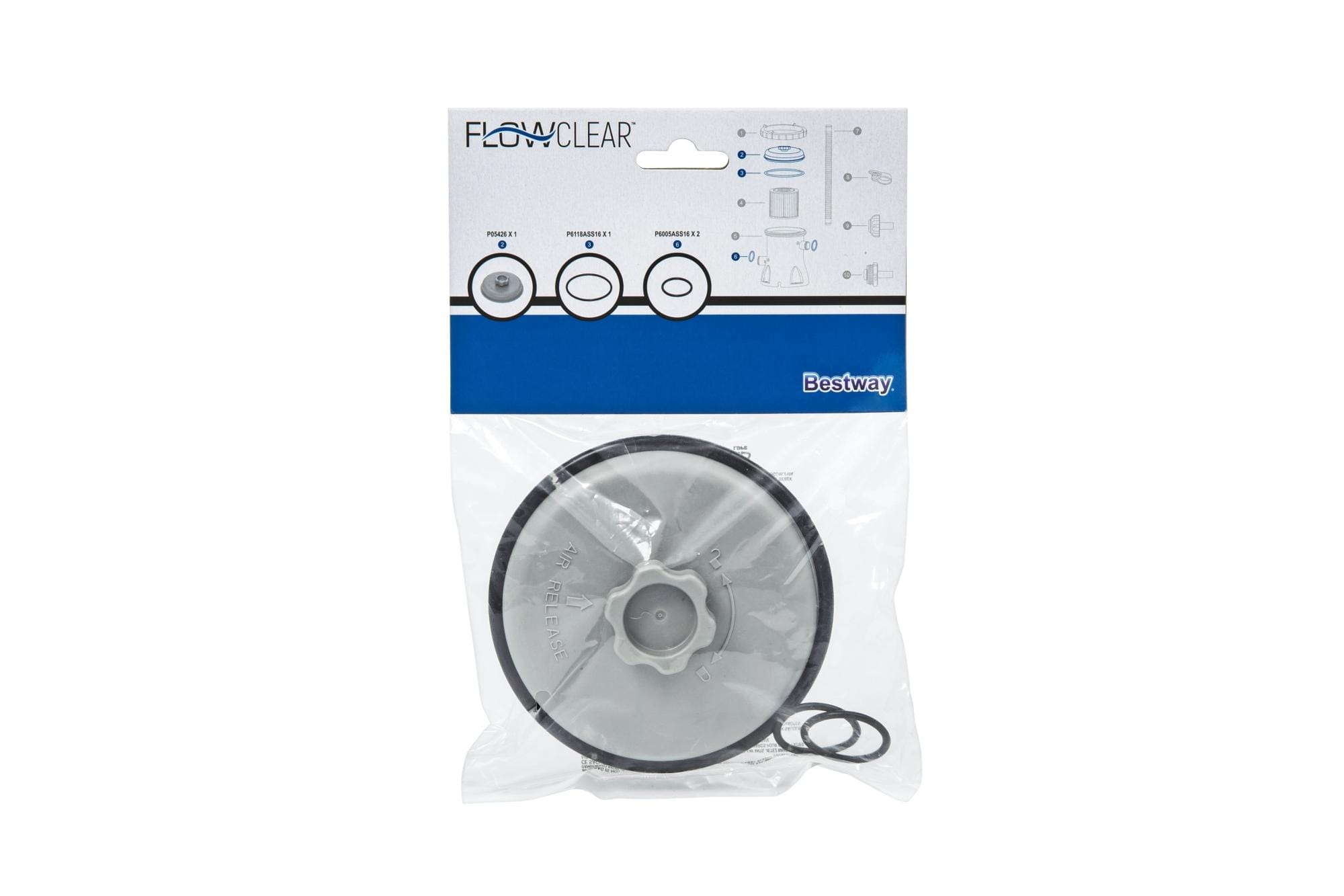 Pièces Détachées Kit couvercle et joints pour pompe de filtration 1,249 m3/h Flowclear™ Bestway® (16 W Cartouche Type I - 58381) Bestway 2