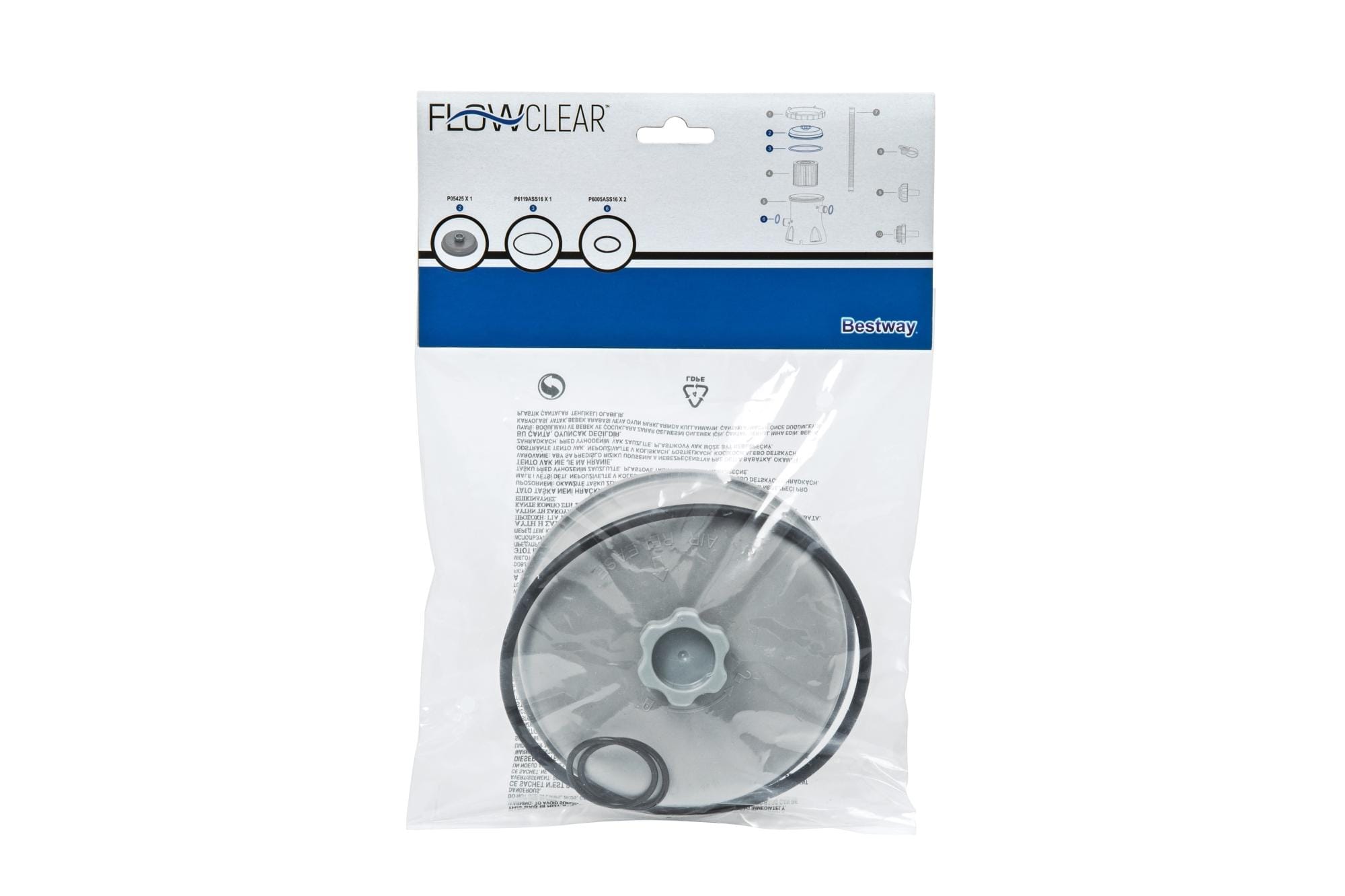 Pièces Détachées Kit couvercle et joints pour pompes à filtre Flowclear™ Bestway® 2 006 l/h / 3 028 l/h / 3 785 l/h Bestway 2