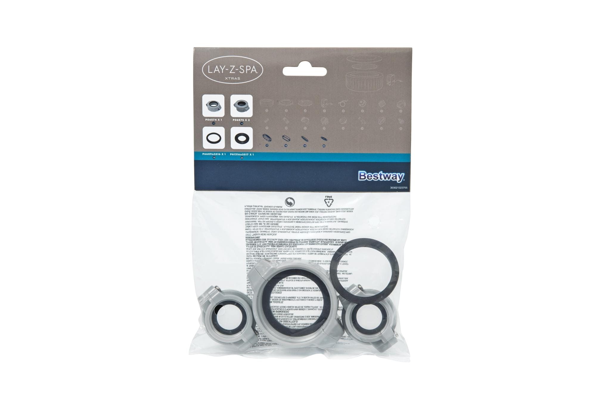 Pièces Détachées Kit d'ecrous à oeillets et joints entrée/sortie pour pompes LAY-Z-SPA® AirJet™ Bestway® Bestway 2