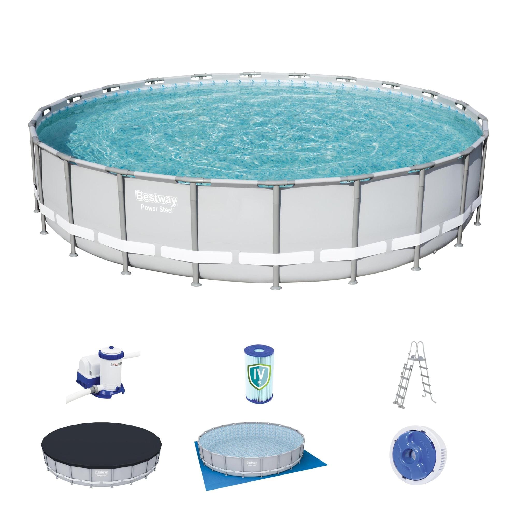 Piscine hors sol Piscine tubulaire ronde 671 x 132 cm Power Steel Bestway 1