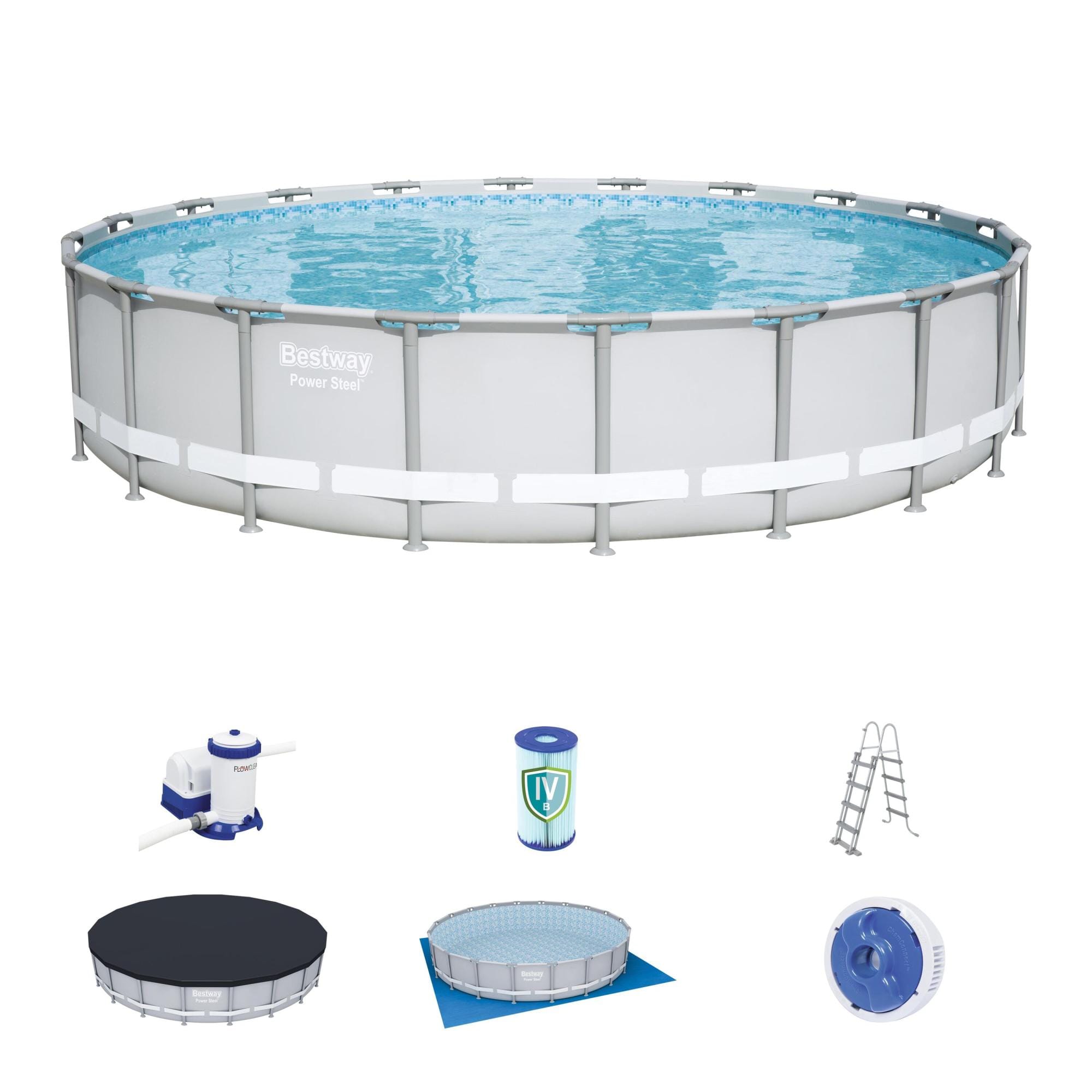Piscine hors sol Piscine tubulaire ronde 610 x 122 cm Power Steel Bestway 1