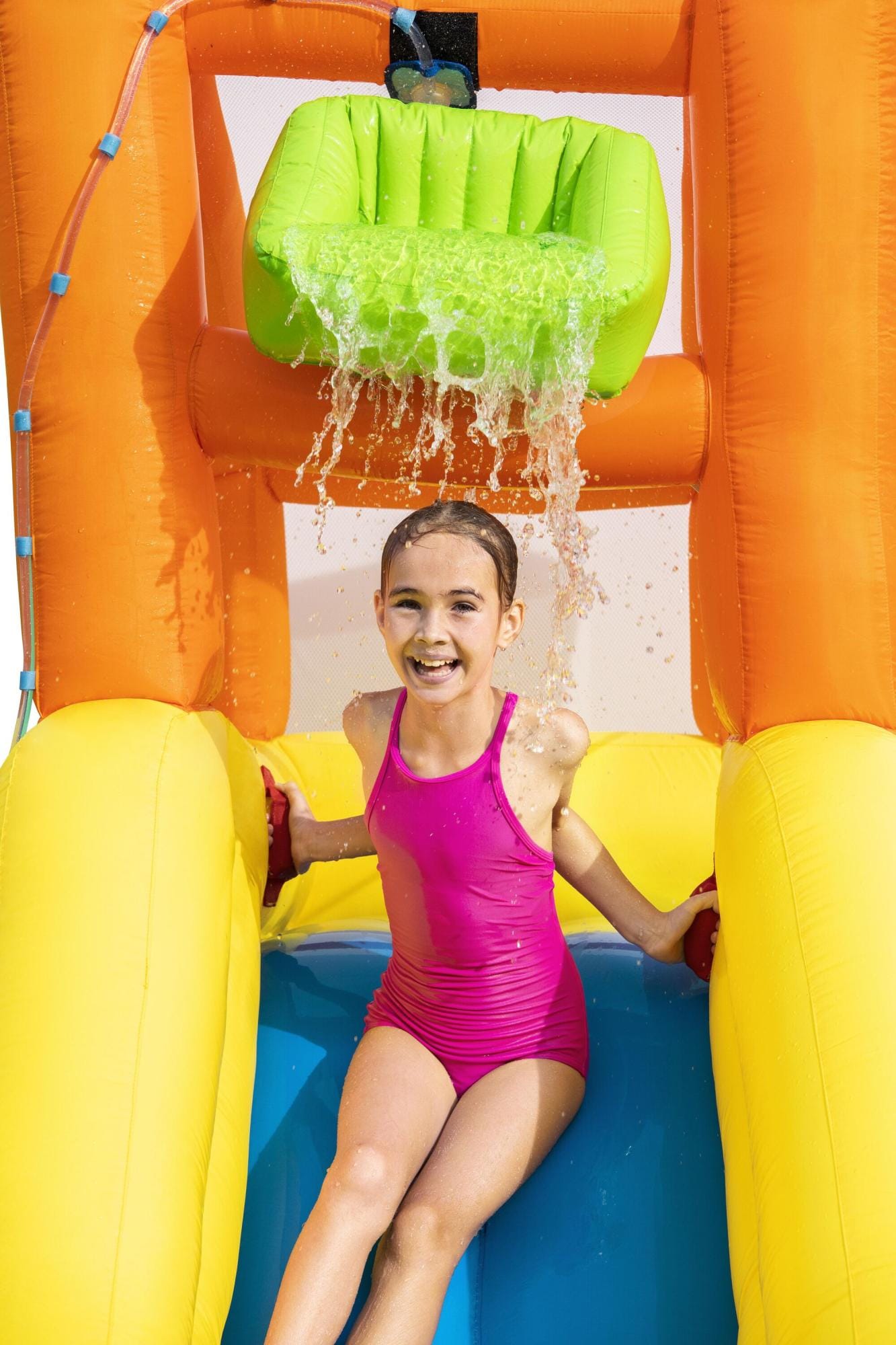 Jeux d'extérieur et trampoline Aire de jeux gonflable avec toboggan, pataugeoire et canon à eau Mont Splashmore H2OGo!™ 435 x 286 x 267 cm Bestway 1