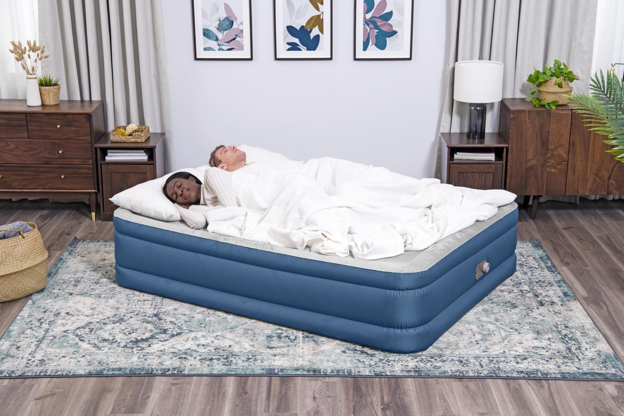 Matelas gonflables Lit gonflable 2 places 203x152x46cm avec pompe électrique intégrée Bestway 4