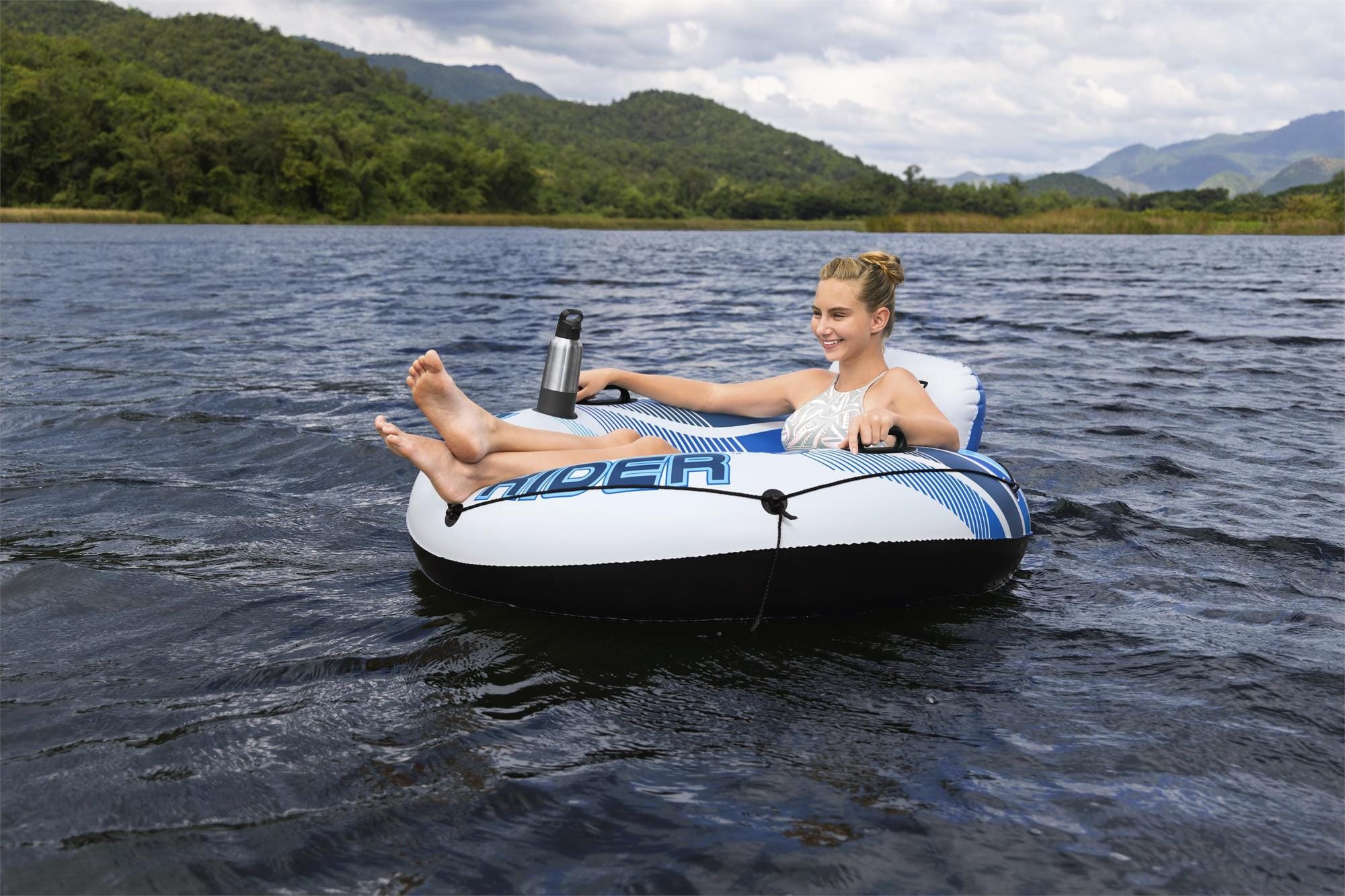 Jeux d'extérieur et trampoline Bouée gonflable ronde pour rivière 135 cm Rapid Rider Bestway 1