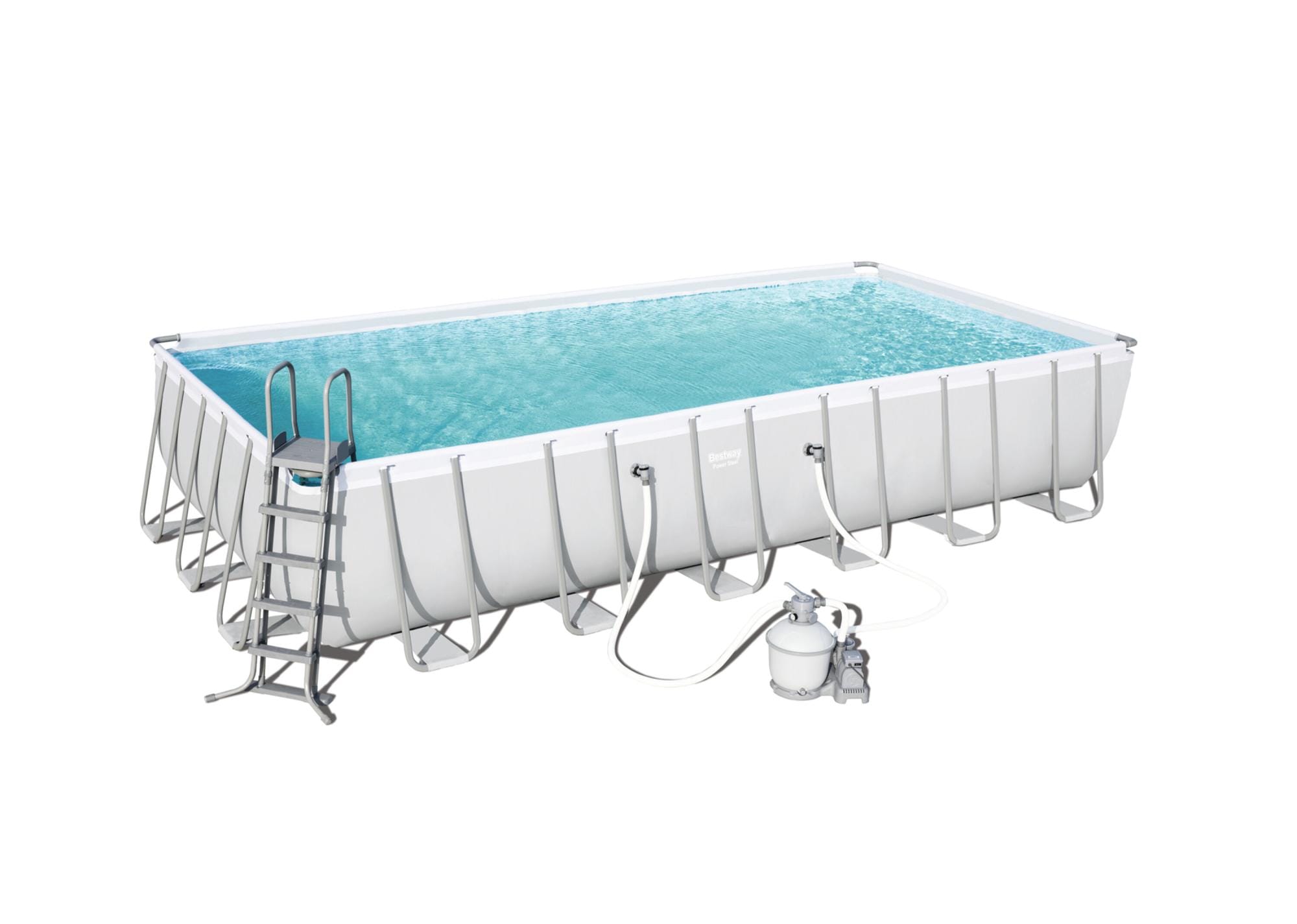 Piscine hors sol Piscine tubulaire rectangle 732 x 366 x 132 cm Power Steel Bestway 1