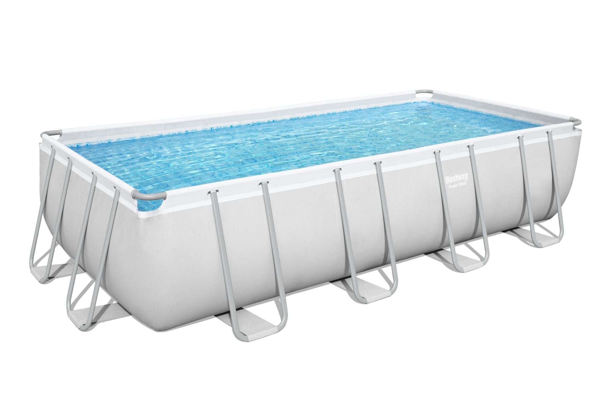 Piscine hors sol Piscine hors sol sans accessoire Power Steel rectangle 488x244x122cm gris clair Bestway 1
