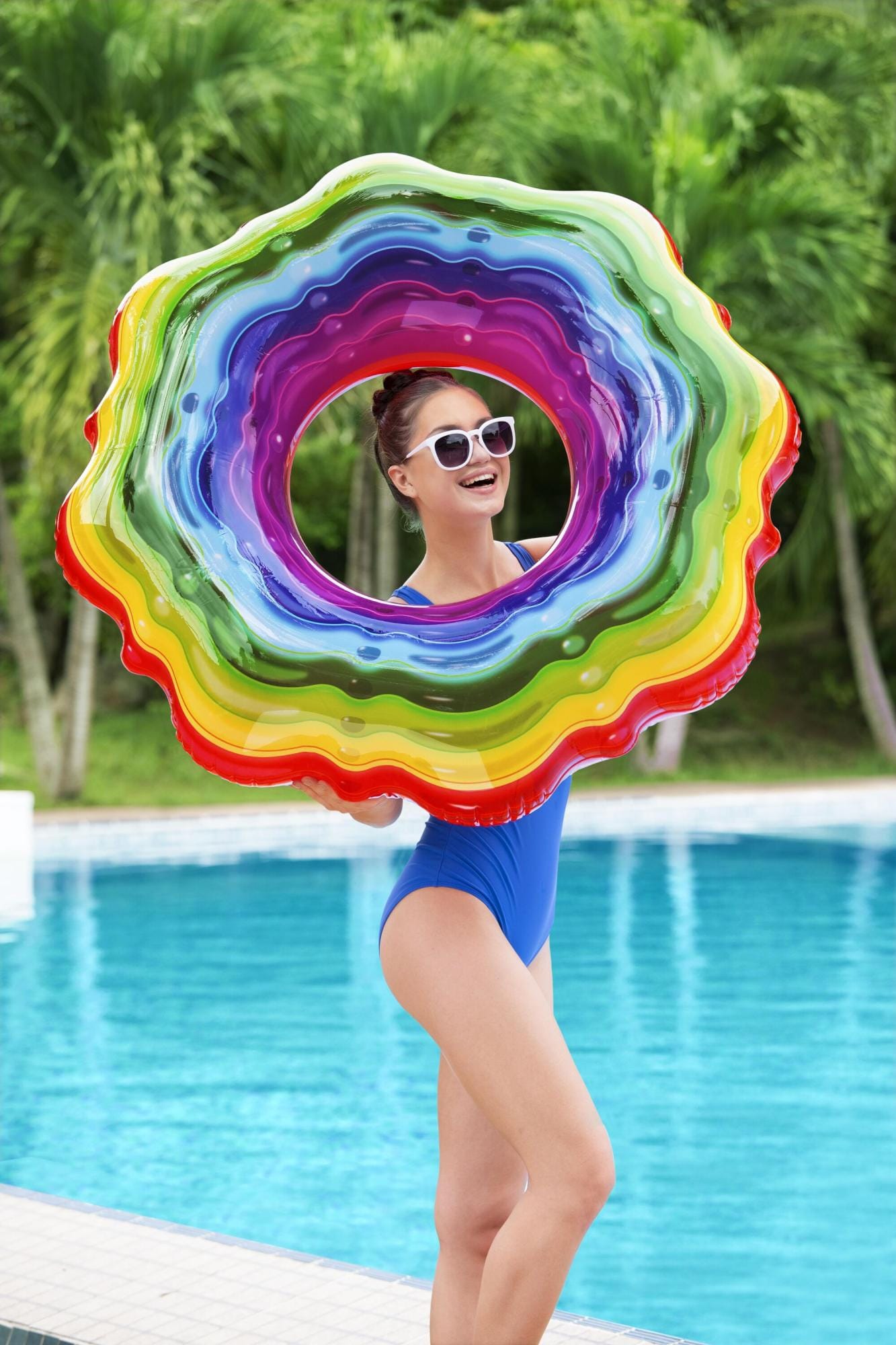 Jeux d'extérieur et trampoline Bouée gonflable Rainbow Ribbon Bestway 1