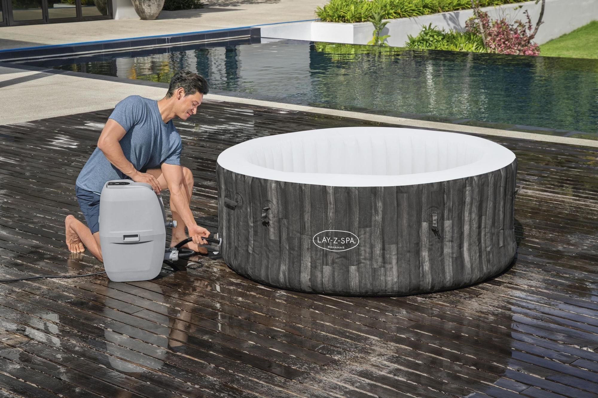 Spa Gonflable Spa gonflable rond Lay-Z-Spa Bahamas Airjet 2 - 4 personnes Bestway 13