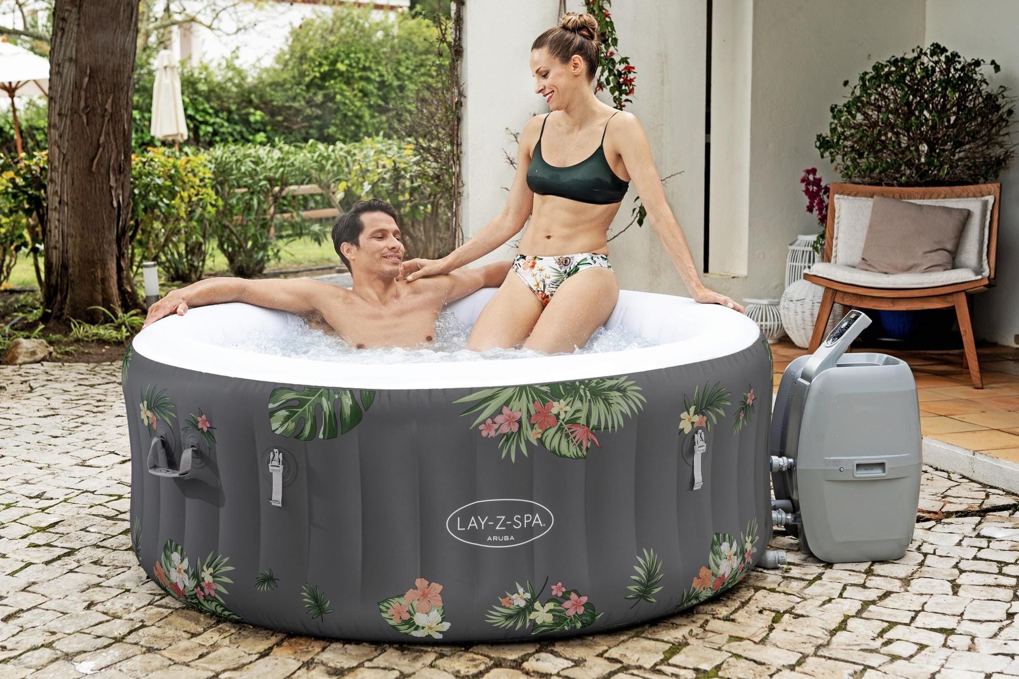 Spa Gonflable Spa gonflable rond Lay-Z-Spa Aruba Airjet 2 - 3 personnes Bestway 9