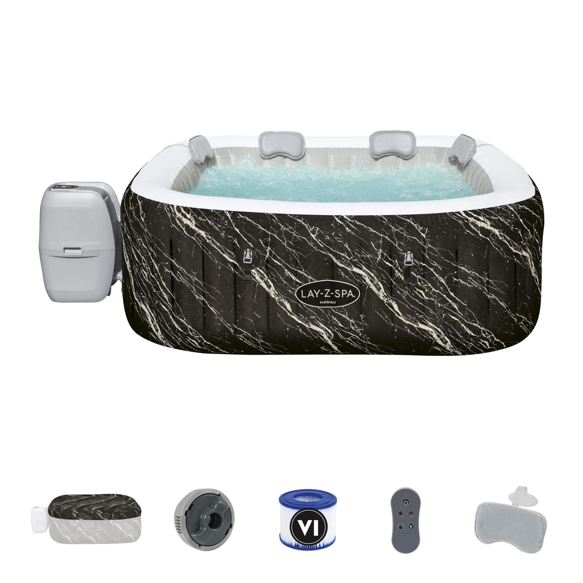 Spa Gonflable Spa gonflable carré Lay-Z-Spa Hawaii Smart Luxe Airjet 4 - 6 places Bestway 3
