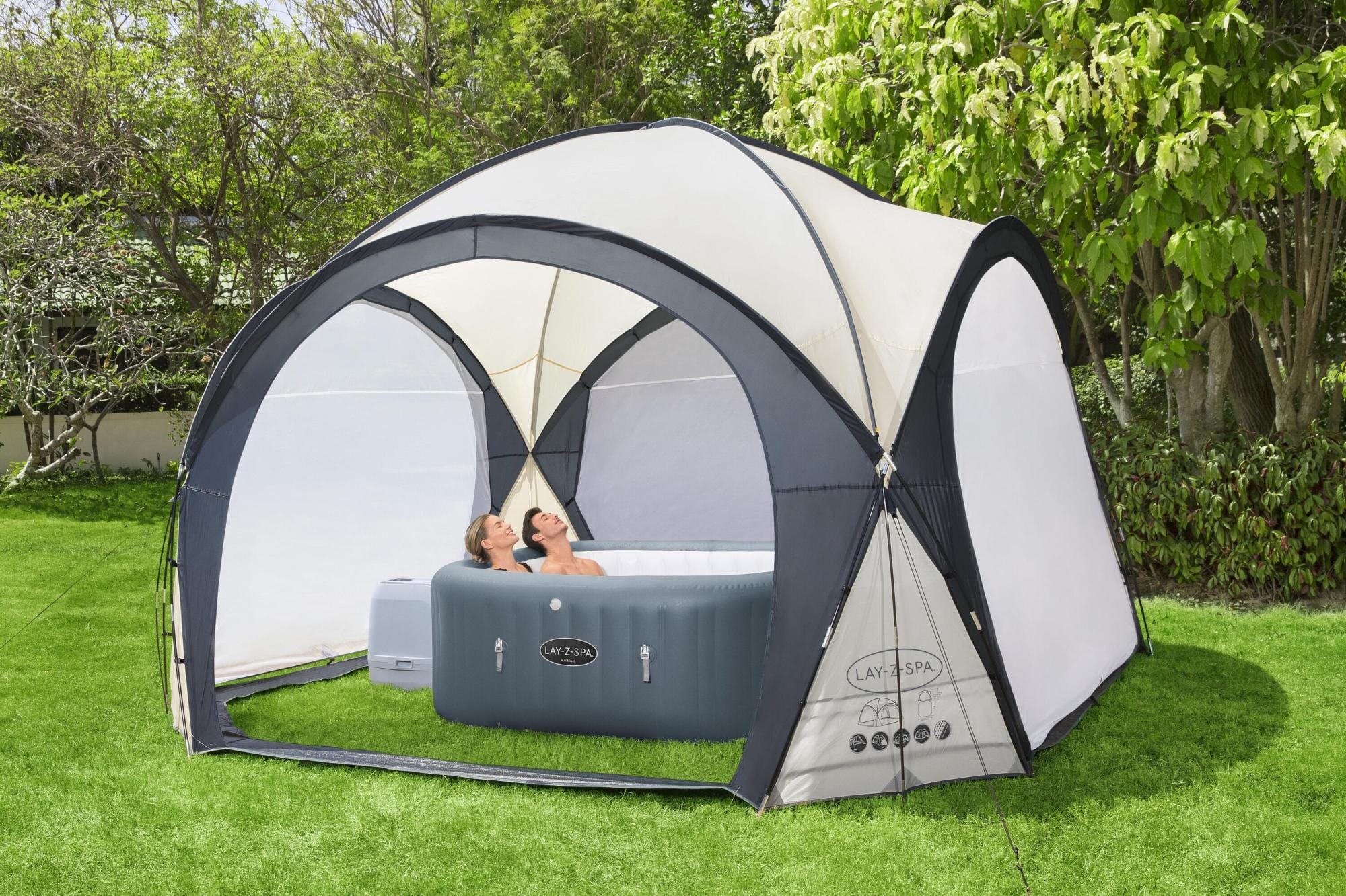 Accessoires Spa Dôme de protection pour spa Lay-Z-Spa 390 x 390 x 255 cm. Bestway 1
