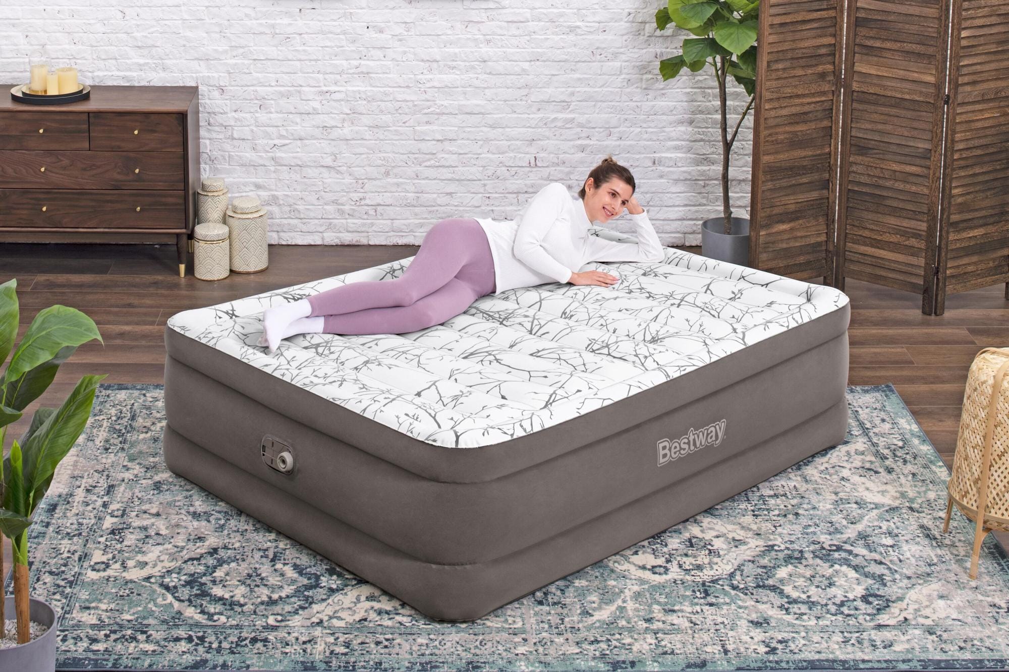 Matelas gonflables Lit gonflable 2 places 203 x 152 x 56 cm pompe électrique intégrée Bestway 1