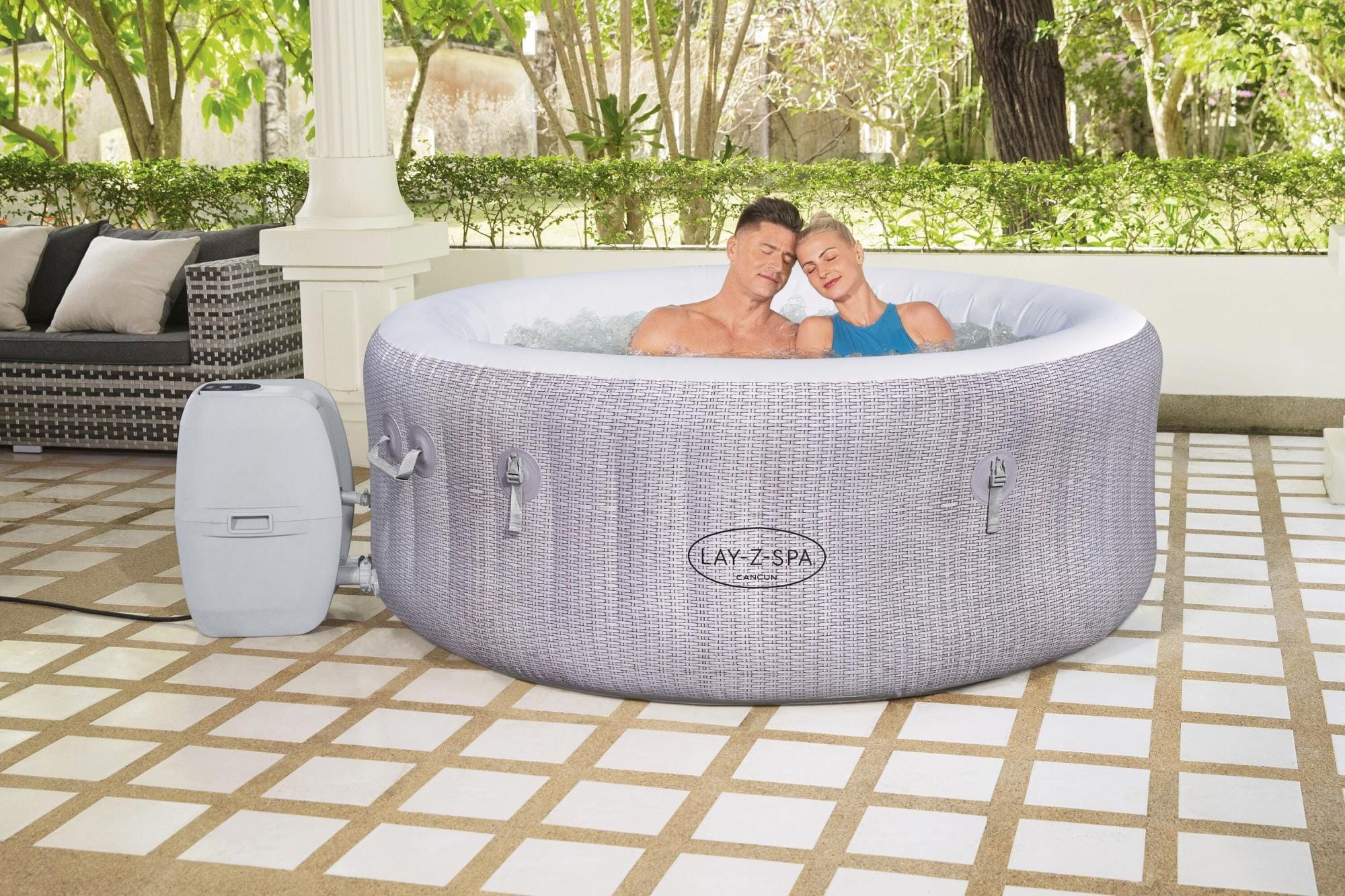 Spa Gonflable Spa gonflable rond Lay-Z-Spa Cancun Airjet 2 - 4 personnes Bestway 1