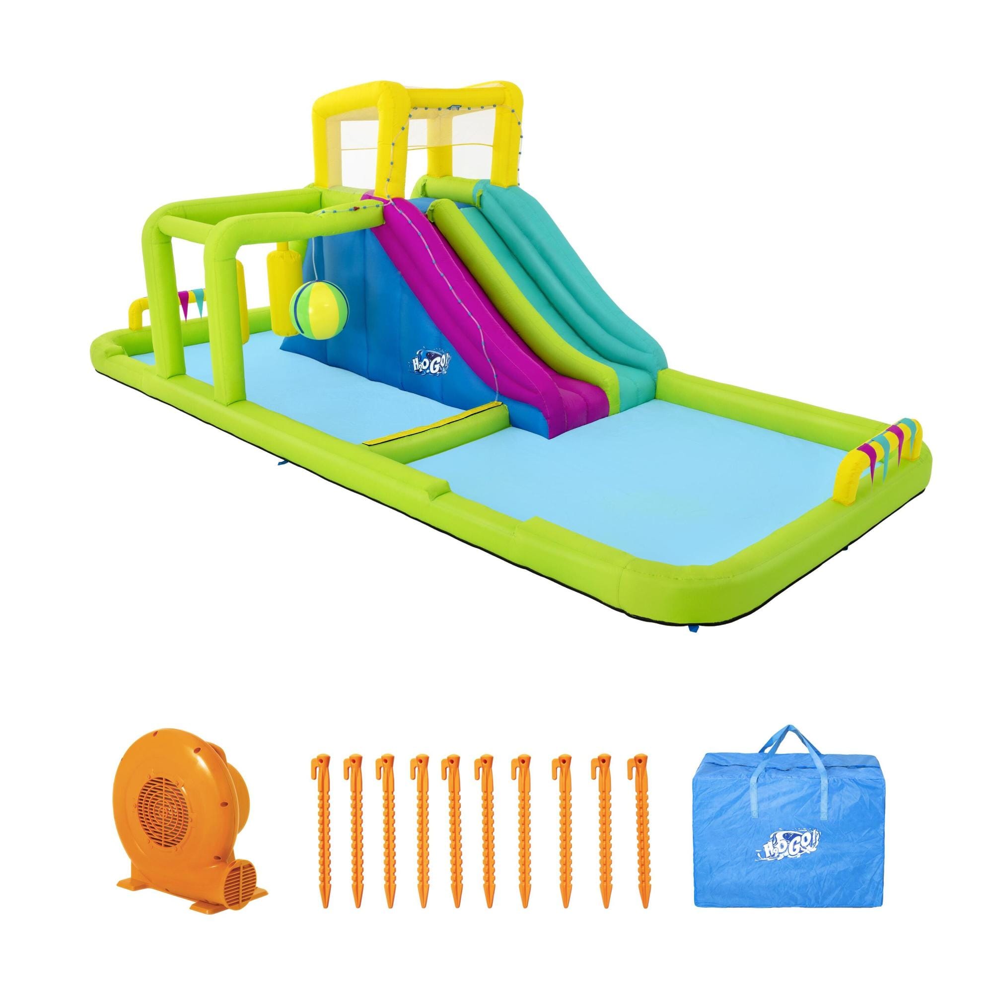 Jeux d'extérieur et trampoline Aire de jeux gonflable Splash Course 710 x 310 x 265 cm Bestway 1