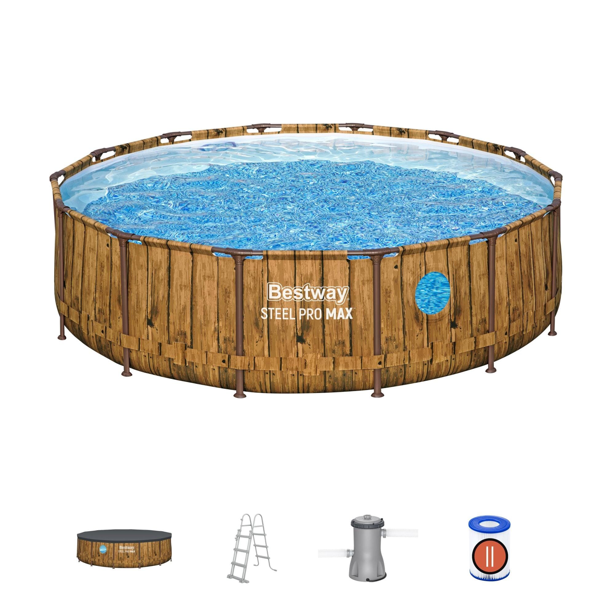 Piscine hors sol Pisicne hors sol ronde 427 x 107 cm Steel Pro Max Splashview Bestway 1