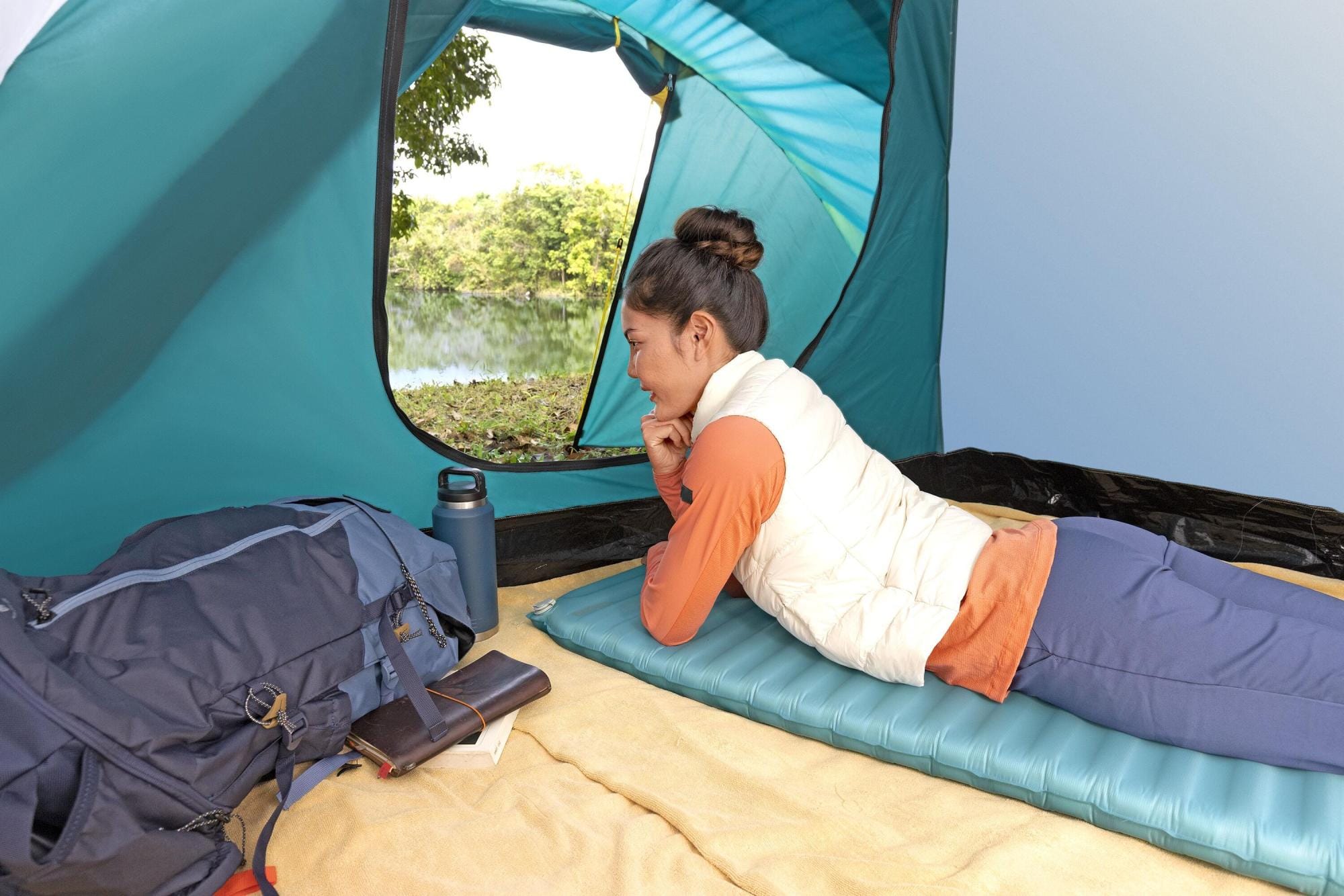 Camping et tente Matelas autogonflant 183 x 51 x 5.1 cm momie TerrainPro Bestway 1