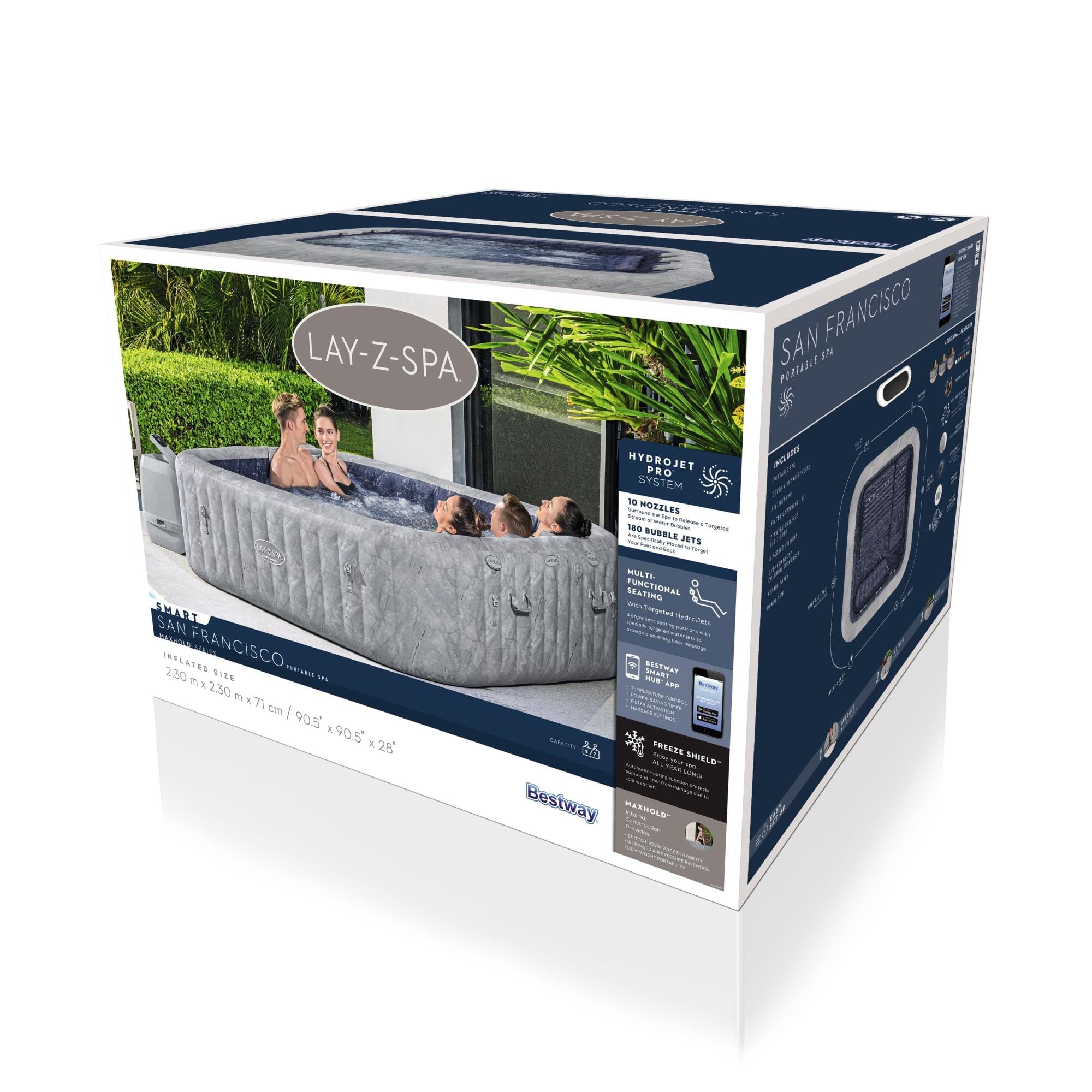 Spa Spa gonflable carré Lay-Z-Spa San Francisco HydroJet Pro 5 - 7 places Bestway 12