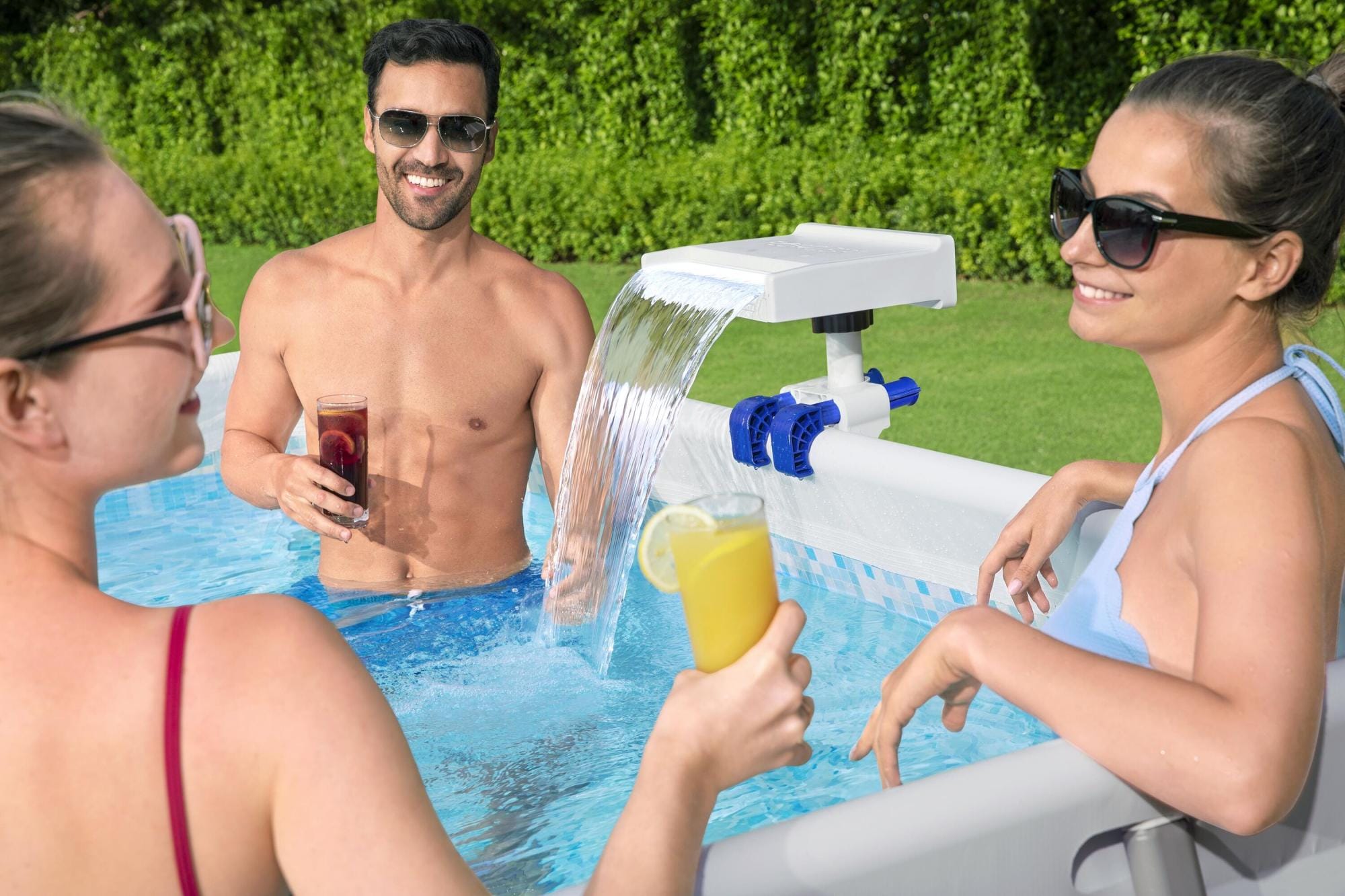 Accessoires Piscine Fontaine cascade lumineuse pour piscine hors sol Bestway 1