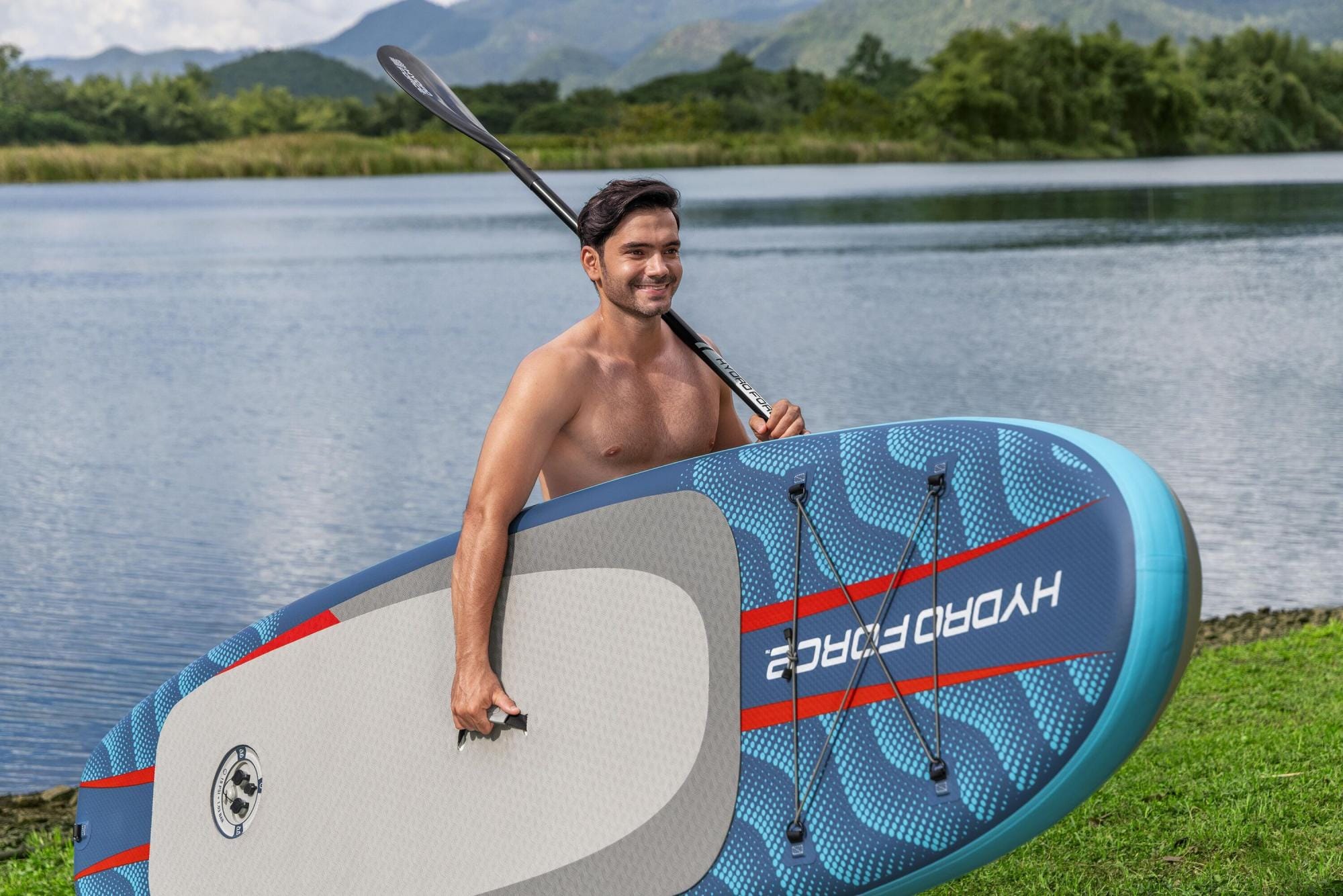 Bateaux, paddle et kayak Paddle gonflable Oceana CompactAir avec pompe intégrée 305 cm Bestway 1