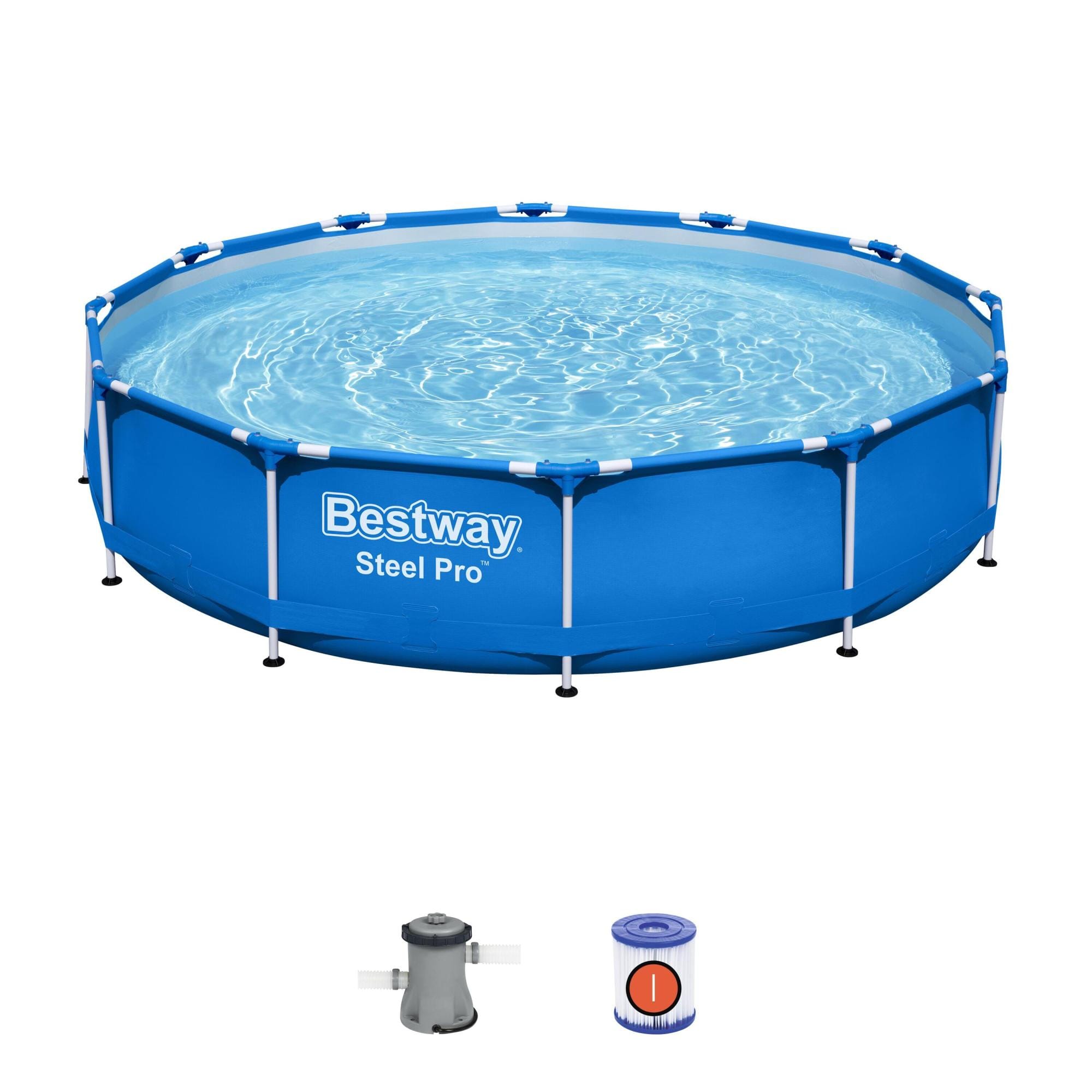 Piscine hors sol Piscine hors sol ronde Steel Pro 366 x 76 cm bleu clair Bestway 1