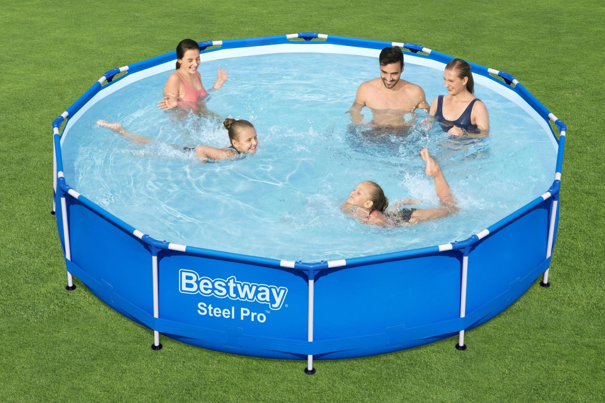 Piscine hors sol Piscine hors sol ronde Steel Pro 366 x 76 cm bleu clair Bestway 1