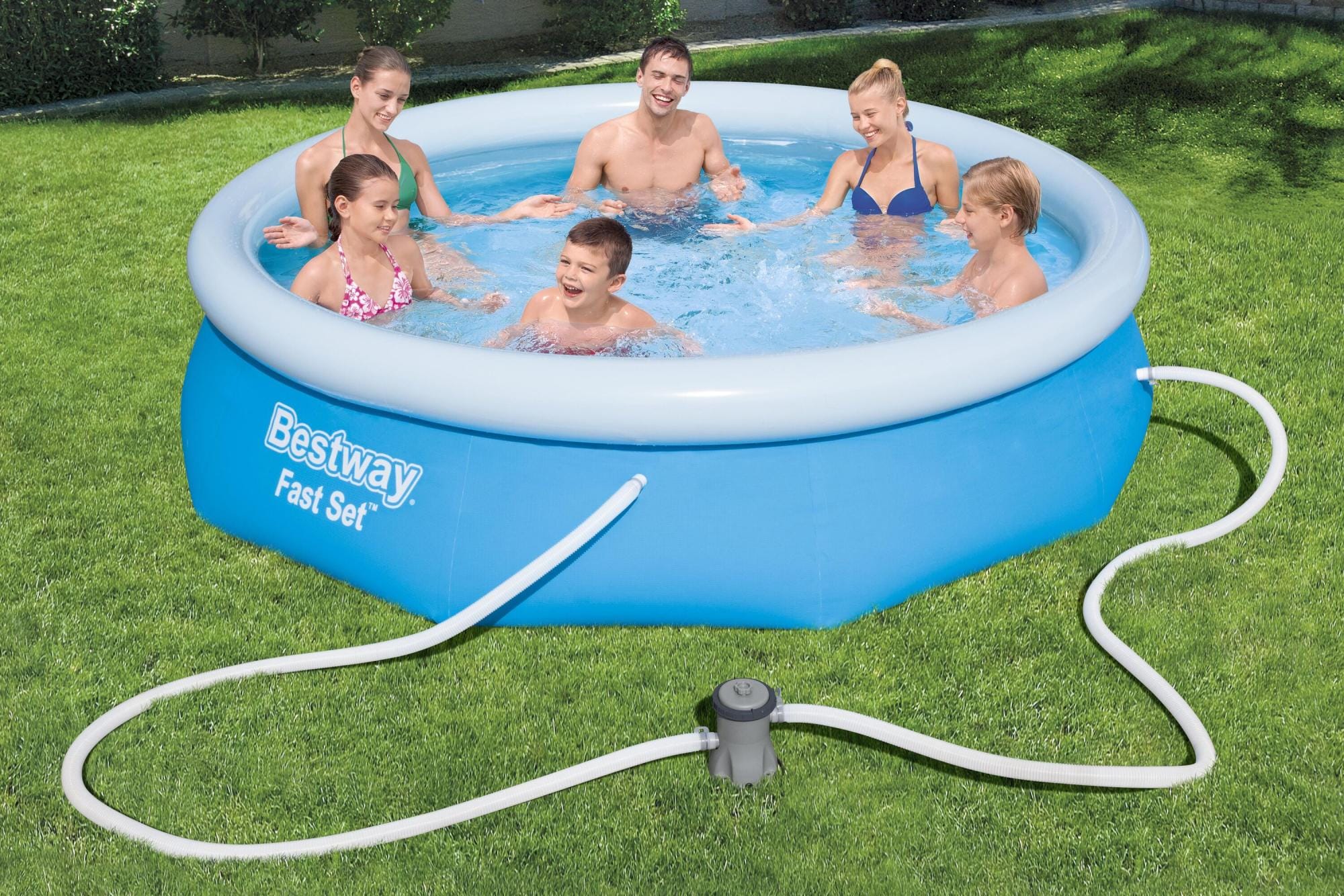 Piscine hors sol Piscine autoportante ronde Fast Set 305 x 76 cm avec filtration Bestway 1
