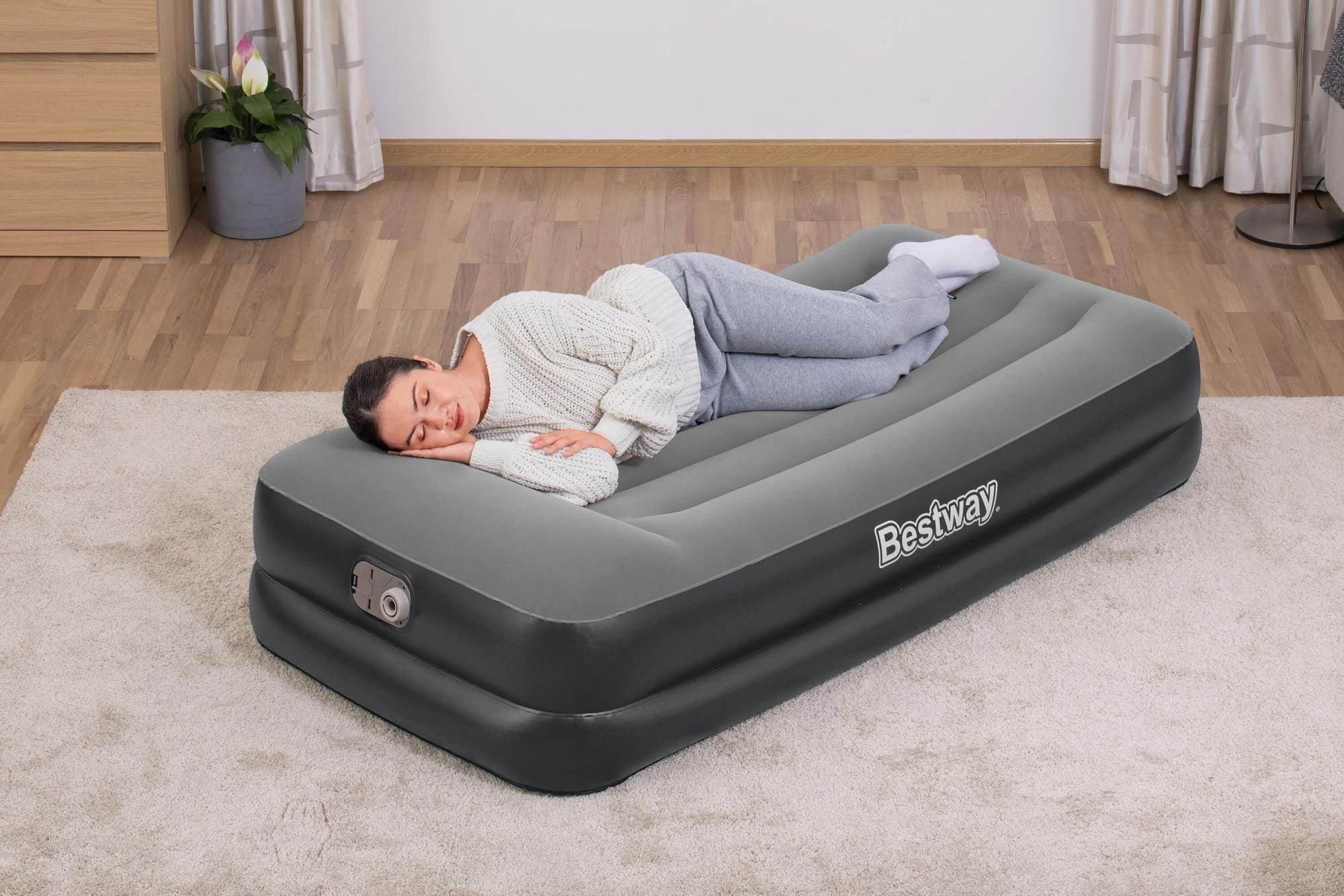 Matelas gonflables Lit gonflable 1 place 191x97x46 cm avec pompe électrique intégrée Bestway 1