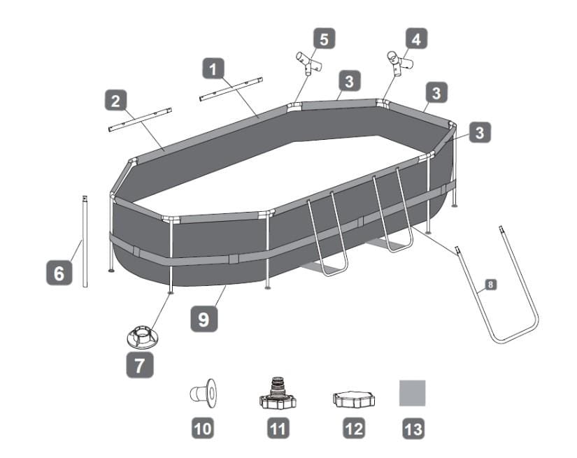 Piscine hors sol Piscine tubulaire 305 x 200 x 84 cm Steel Pro Max sans accessoires Bestway 2