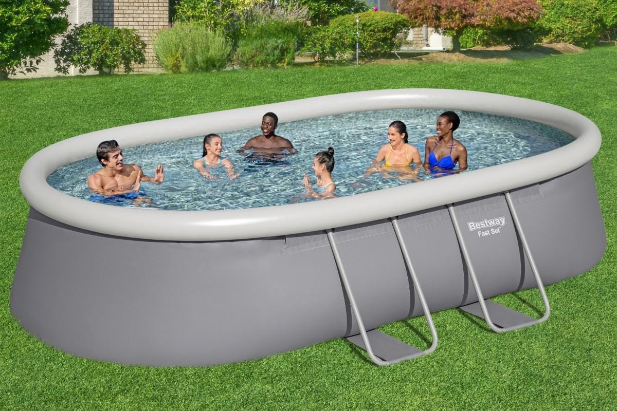 Piscines hors sol Piscine autoportante ovale Fast Set 488 x 305 x 107 cm avec filtration Bestway 3