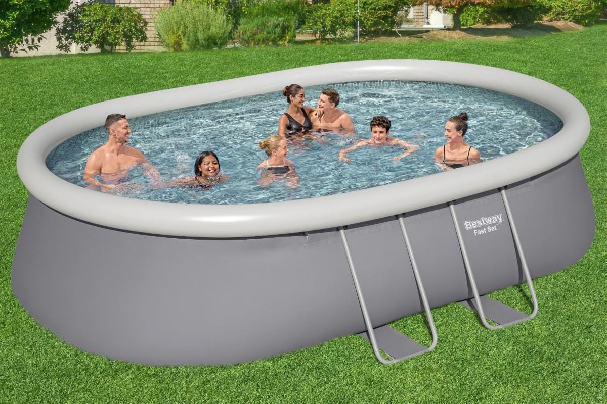 Piscines hors sol Piscine autoportante ovale Fast Set 549 x 366 x 122 cm avec filtration Bestway 3