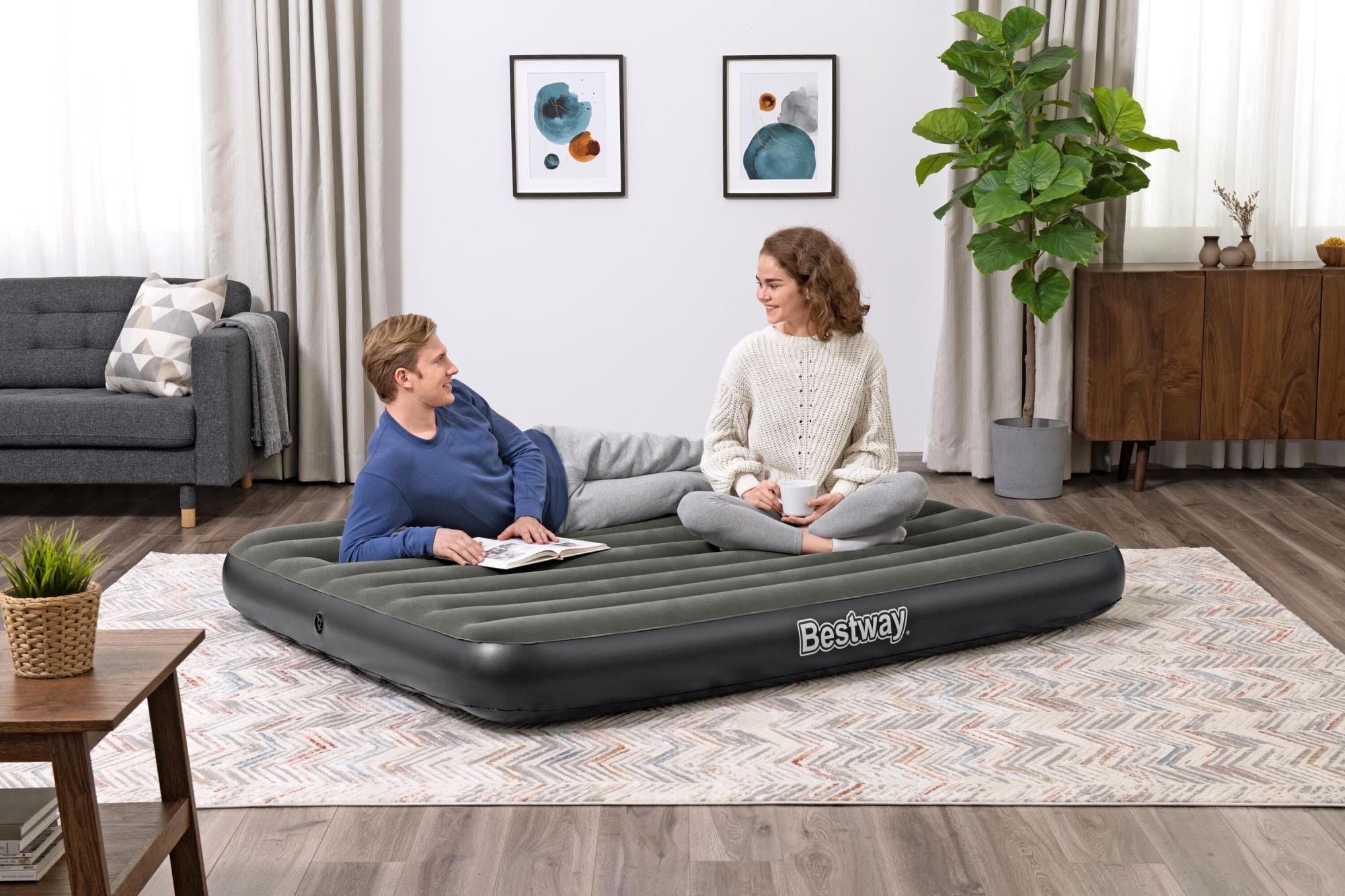 Camping et tente Matelas gonflable 2 places 203 x 152 x 25 cm Bestway 1