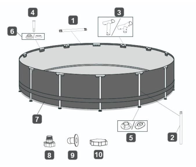 Piscines hors sol Piscine hors-sol sans accessoire steel Pro max ronde 457x457x122cm Bestway 3