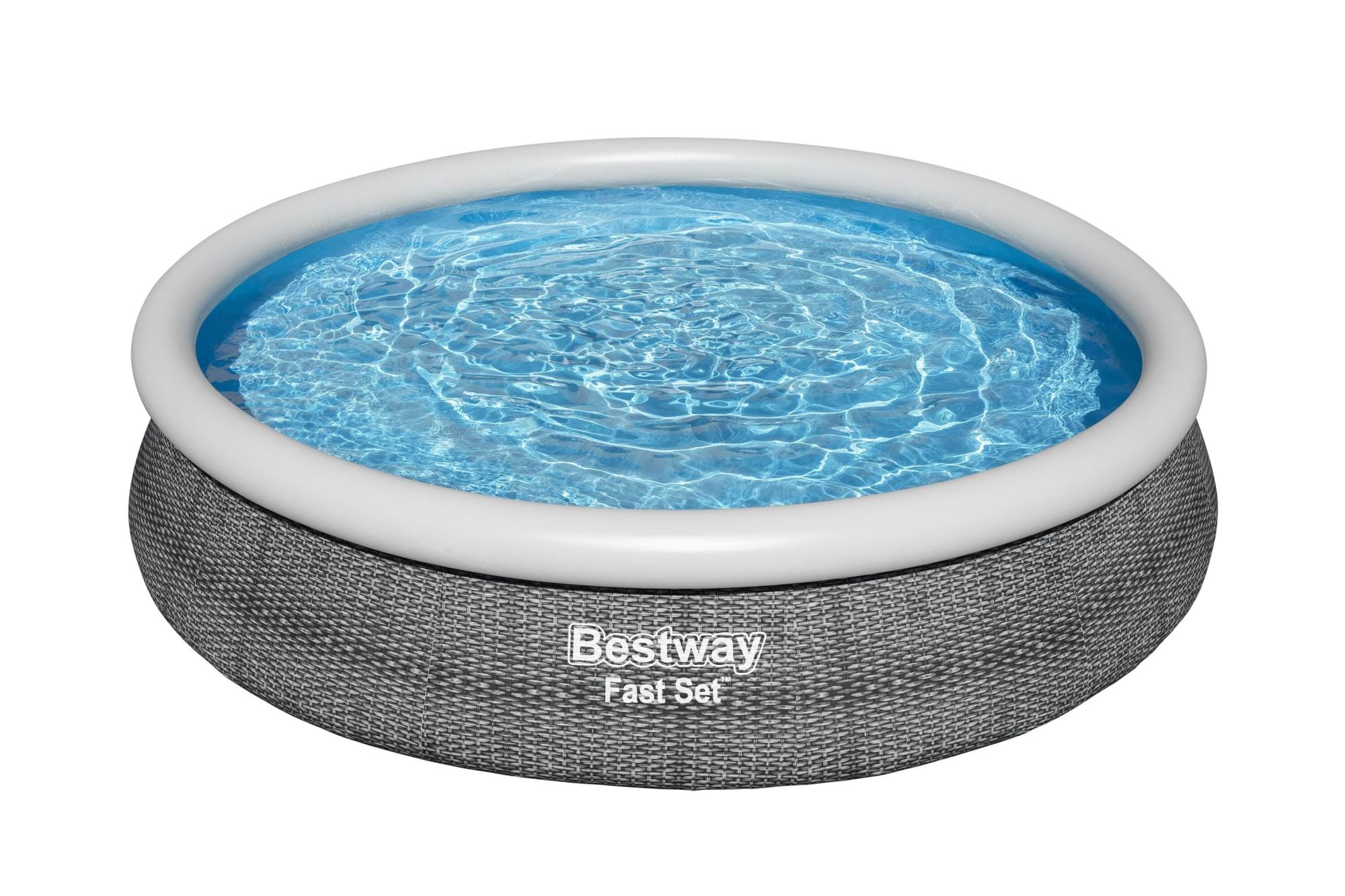 Piscine hors sol Piscine autoportante Fast Set ronde rotin 366 x 76 cm Bestway 1