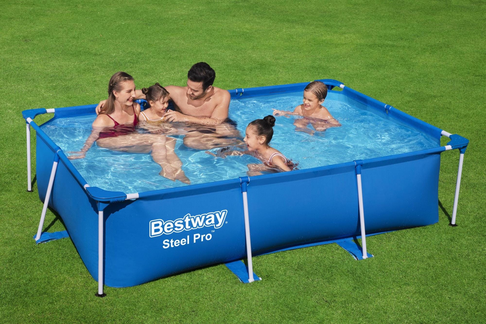 Piscine hors sol Piscine hors sol rectangle Steel Pro 259 x 170 x 61 cm bleu clair Bestway 2