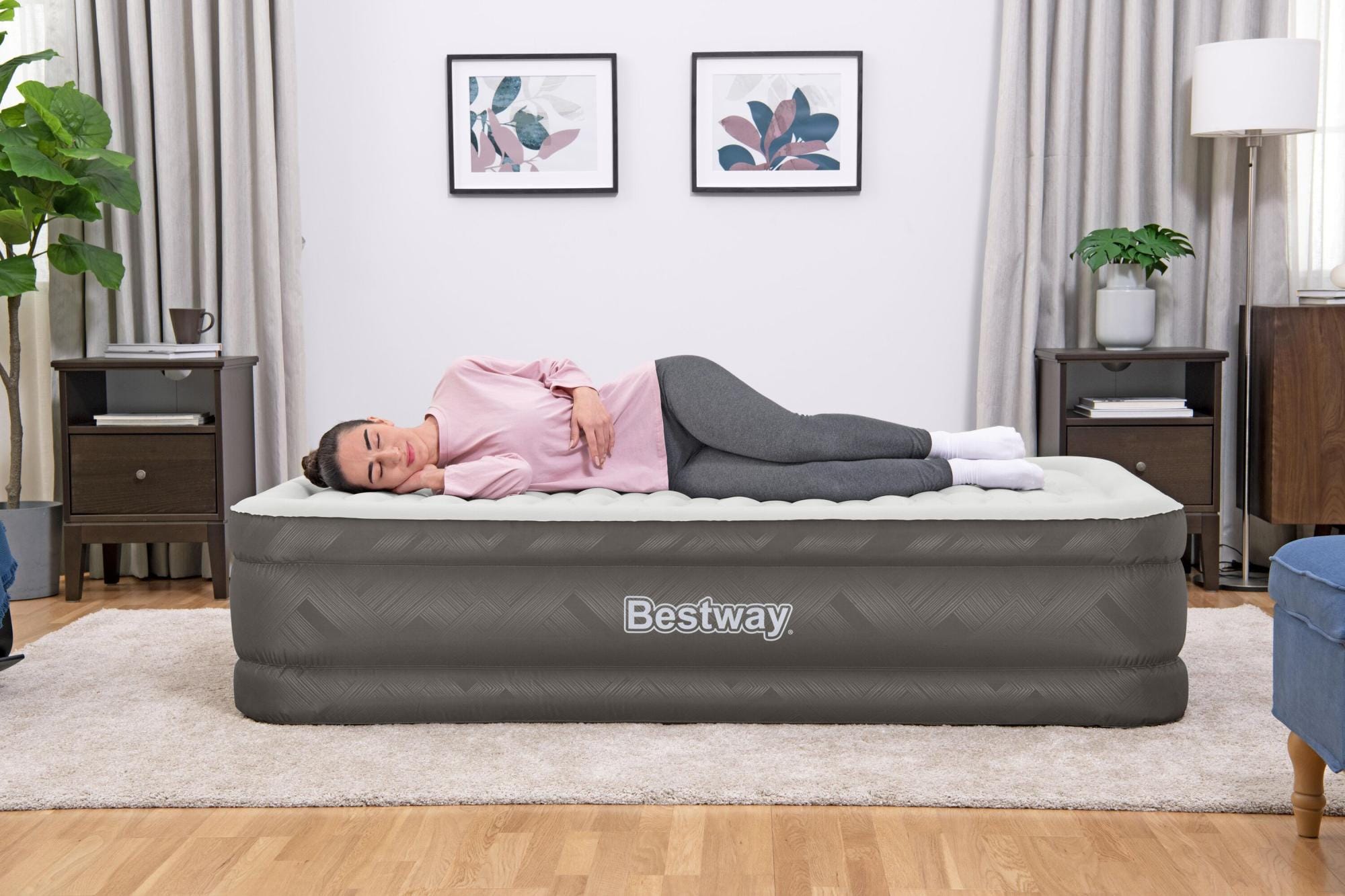 Matelas gonflables Lit gonflable 1 place 191 x 97 x 46 cm pompe électrique intégrée Bestway 1