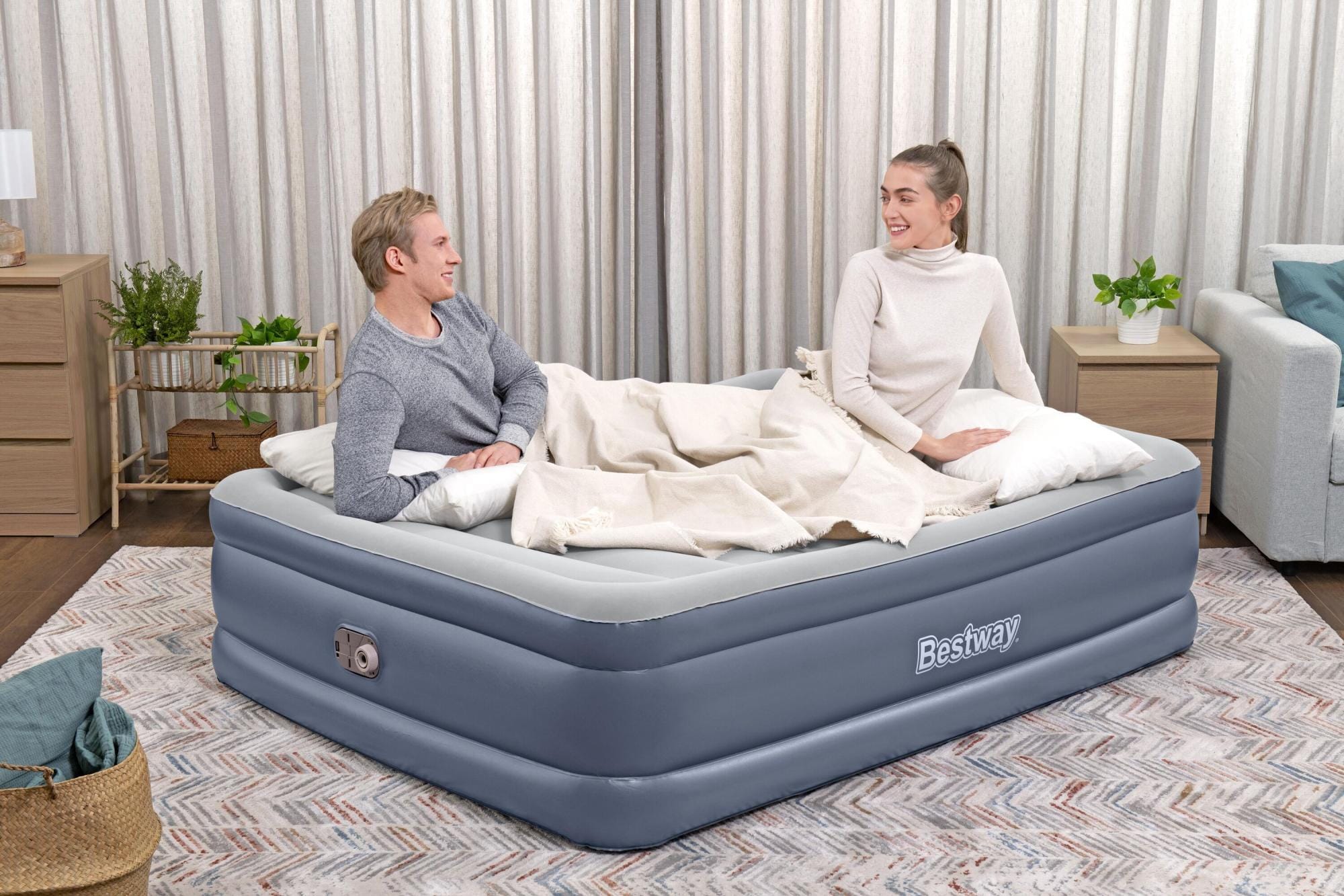 Matelas gonflables Lit gonflable 2 places 203 x 152 x 51 cm pompe électrique intégrée Bestway 11