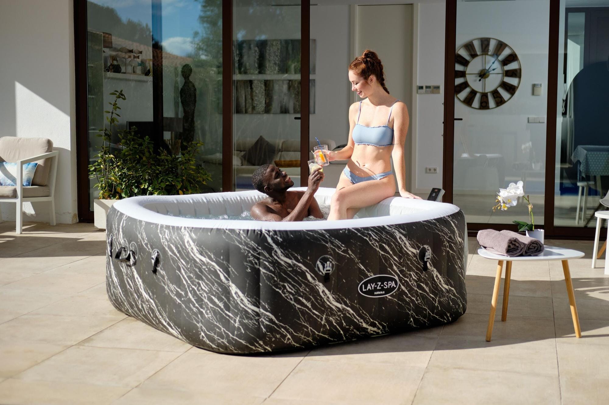Spa Gonflable Spa gonflable carré Lay-Z-Spa Hawaii Smart Luxe Airjet 4 - 6 places Bestway 9