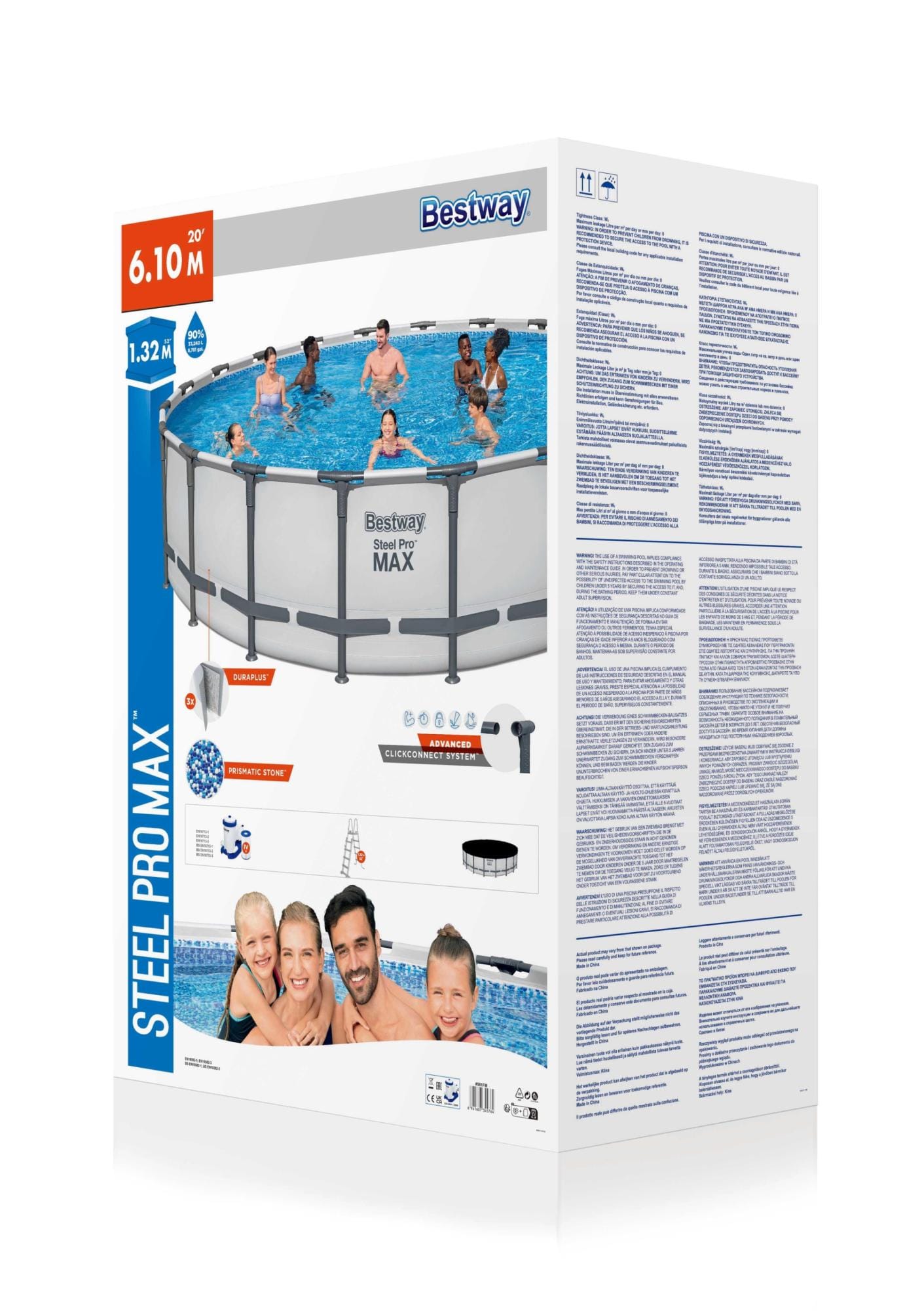 Piscine hors sol Piscine hors sol ronde Steel Pro Max 610 x 132 cm Bestway 3