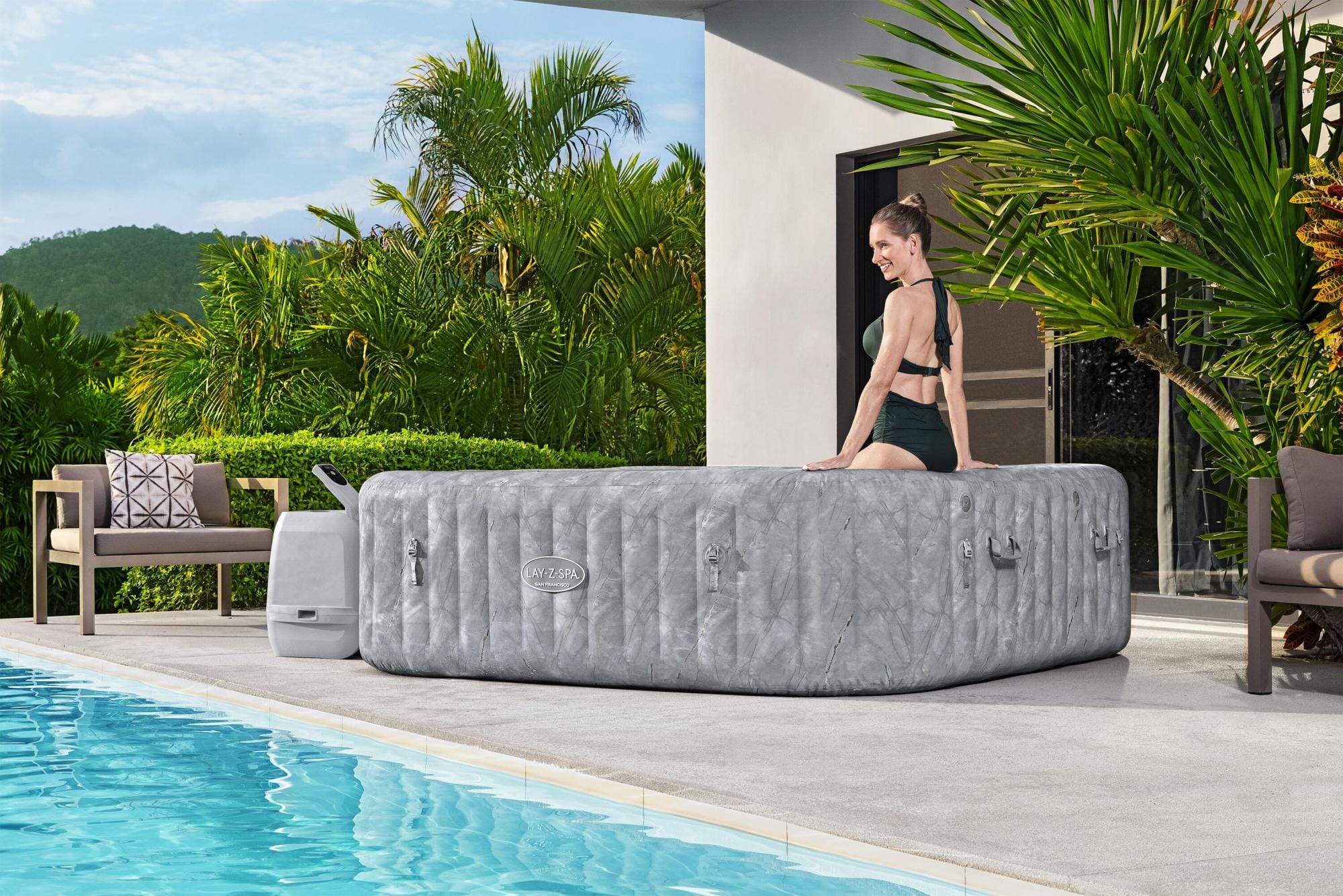 Spa Spa gonflable carré Lay-Z-Spa San Francisco HydroJet Pro 5 - 7 places Bestway 4