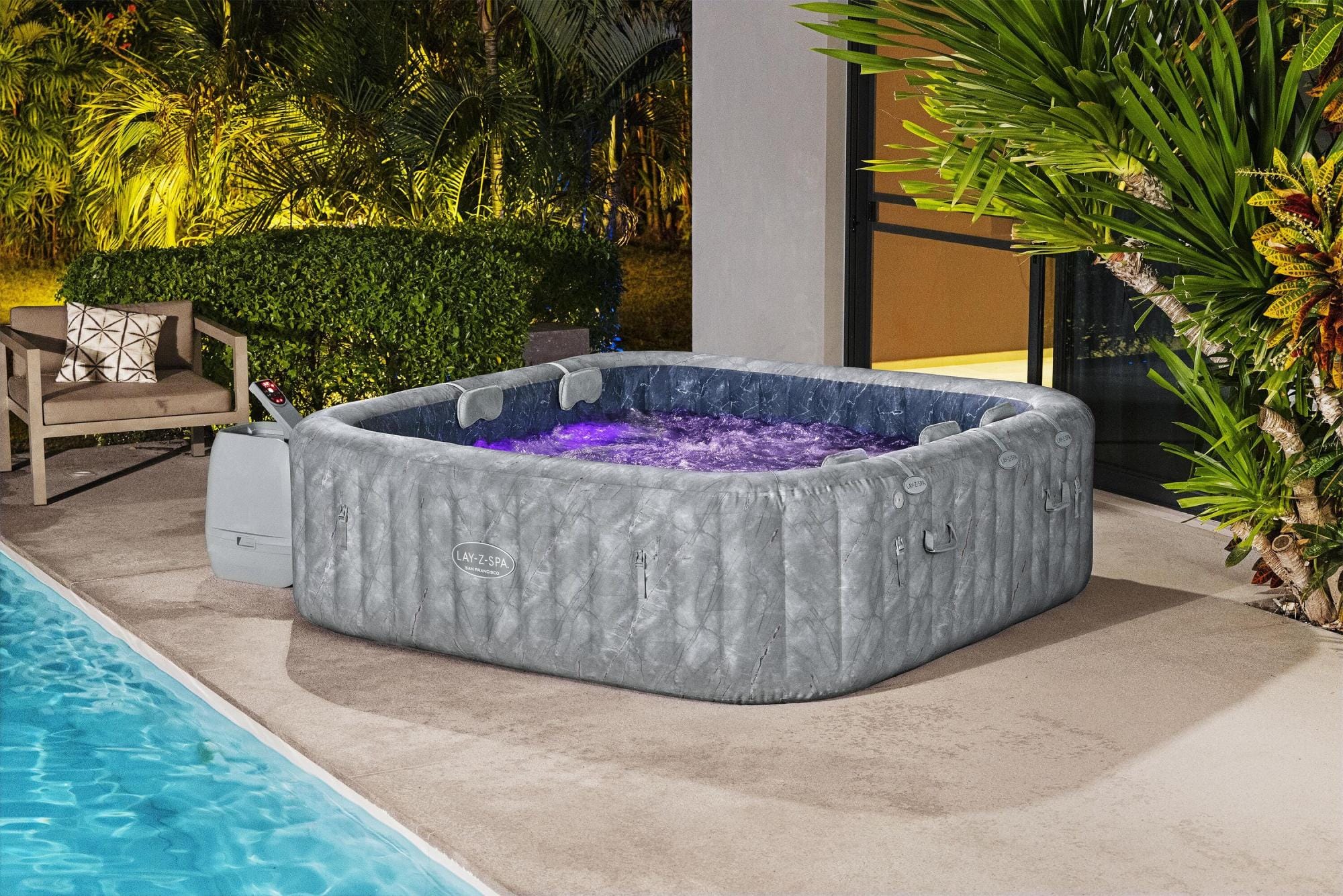 Spa Spa gonflable carré Lay-Z-Spa San Francisco HydroJet Pro 5 - 7 places Bestway 8