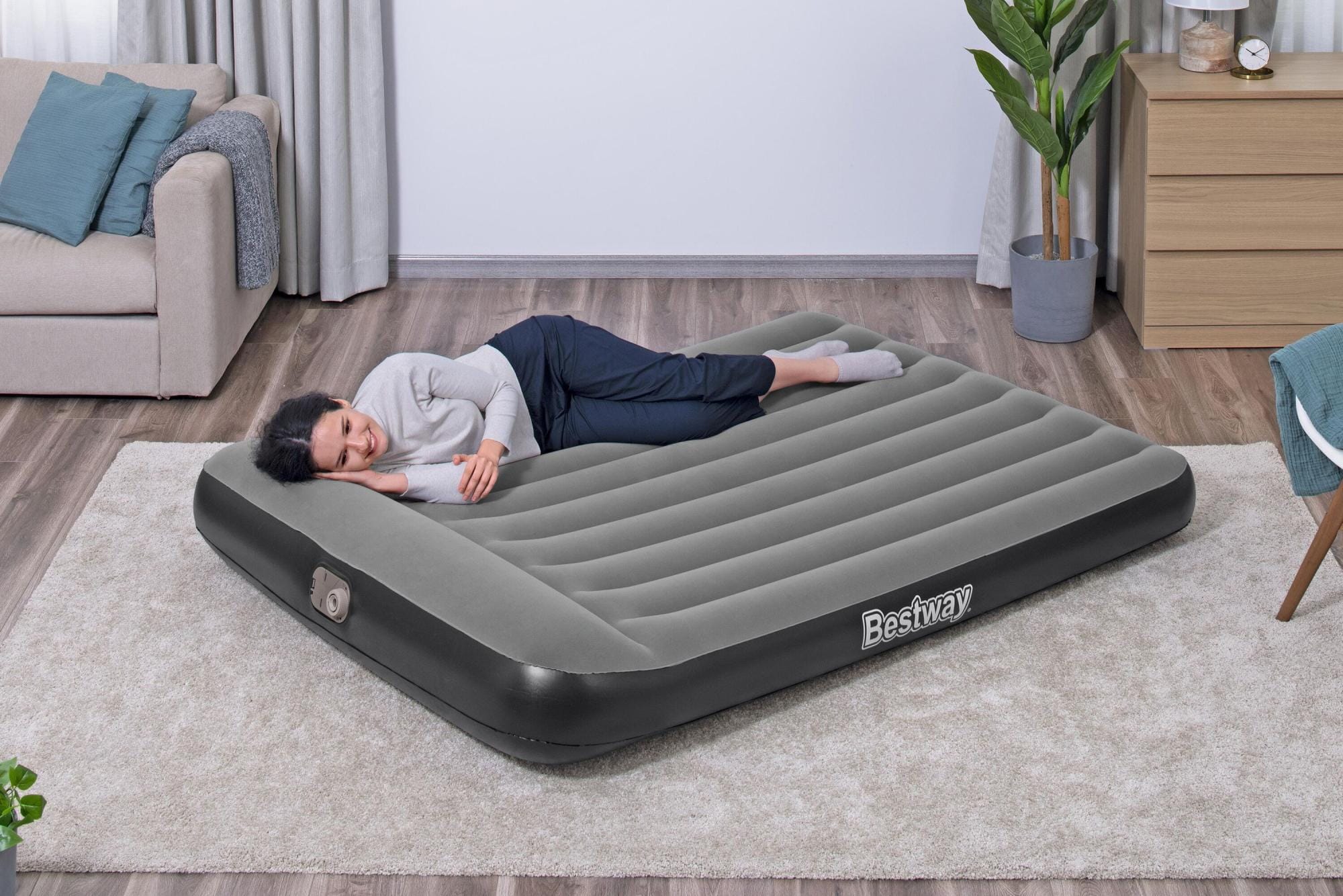 Matelas gonflables Matelas gonflable 2 places 203 x 152 x 30 cm pompe électrique intégrée Bestway 2